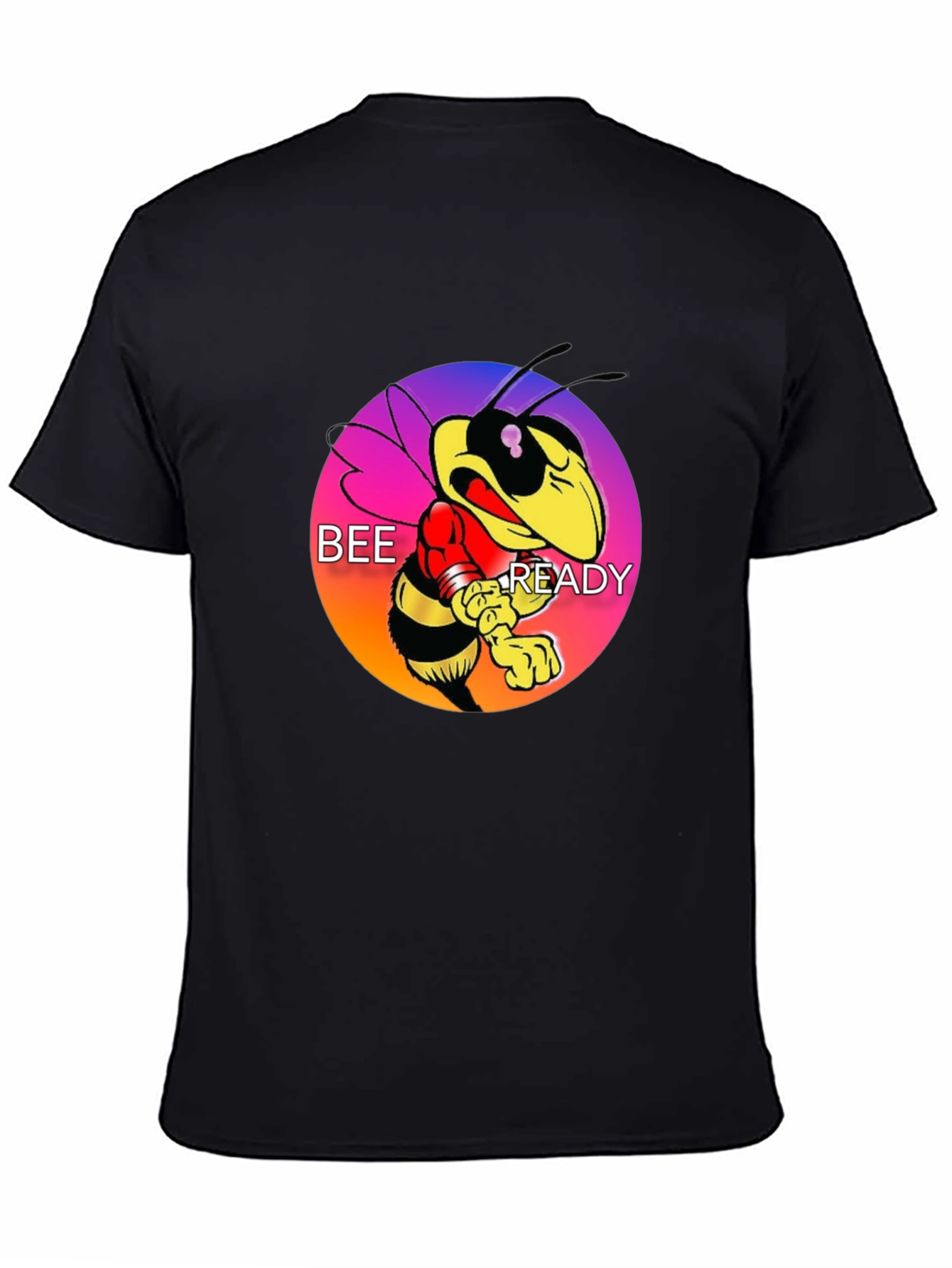 Bee Ready Graphic Tee - Mens Black Cotton T-Shirt
