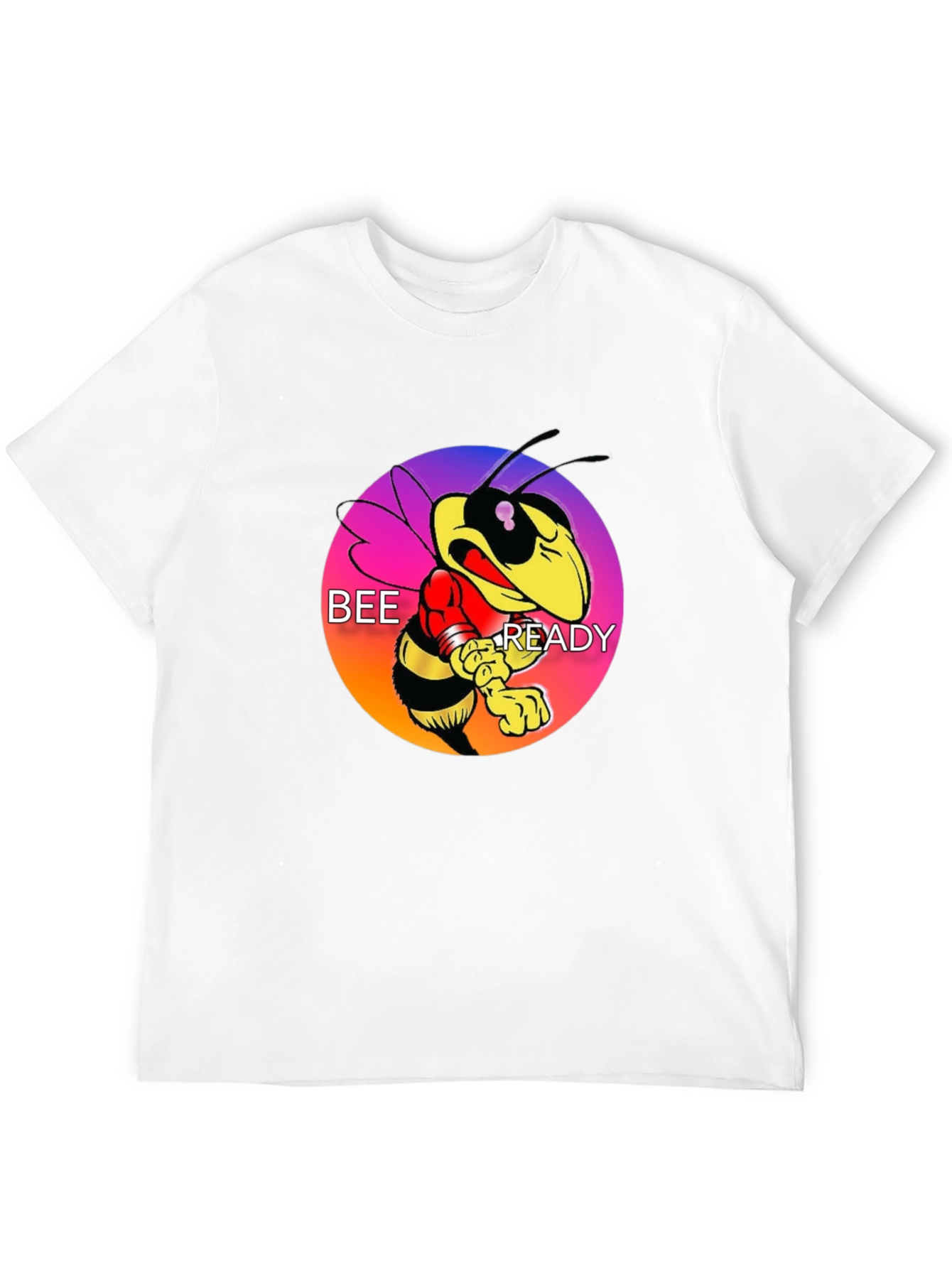 Bee Ready Graphic Tee - Mens Black Cotton T-Shirt