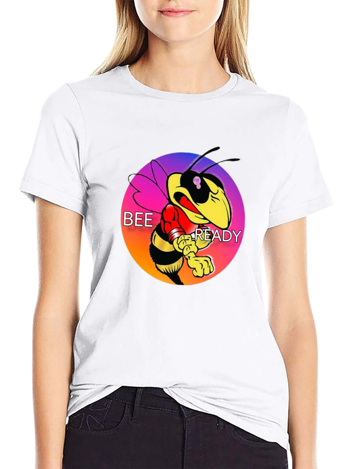 Bee Ready Graphic Tee - Mens Black Cotton T-Shirt