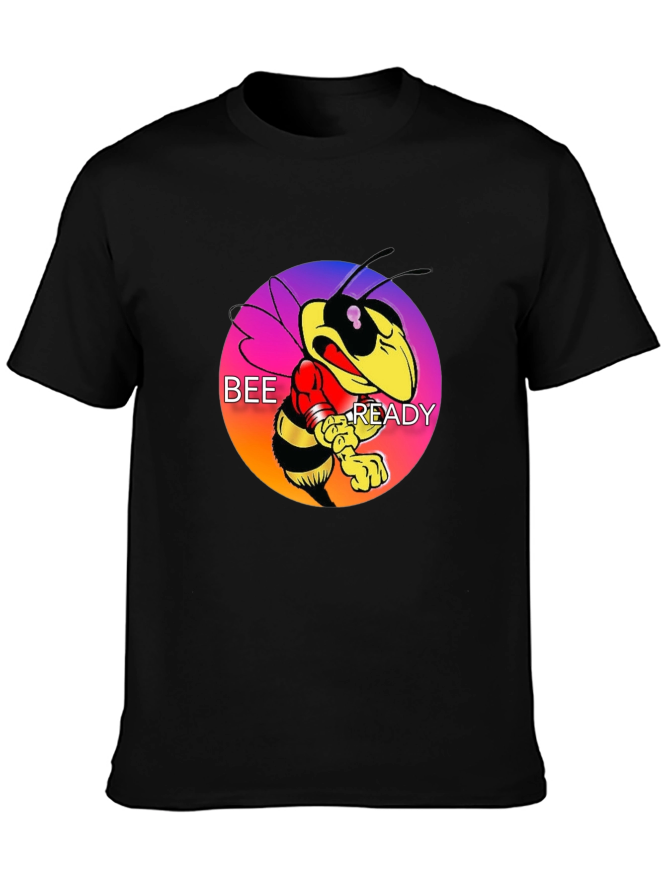 Bee Ready Graphic Tee - Mens Black Cotton T-Shirt