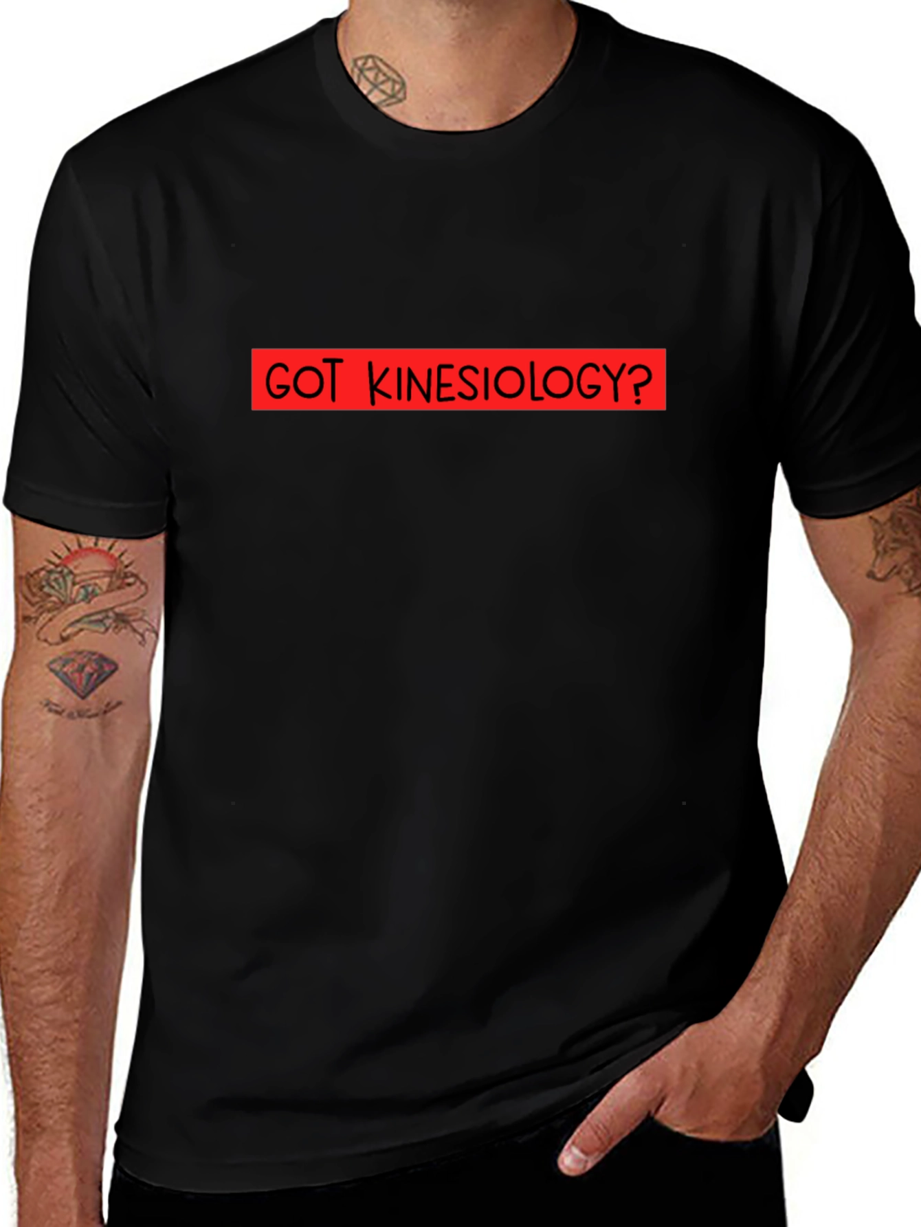Got Kinesiology? Black Graphic T-Shirt