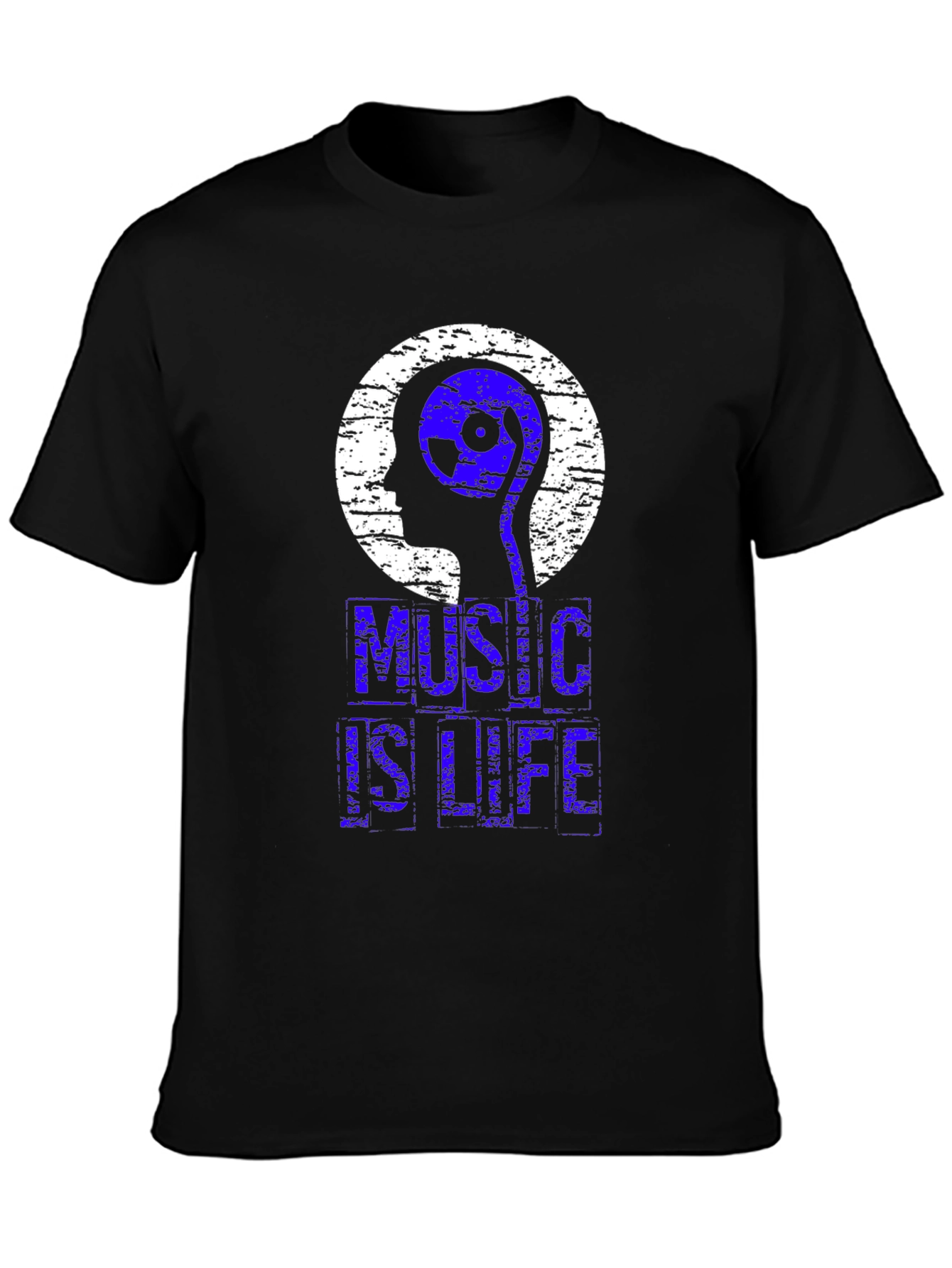 Music Is Life T-Shirt - Black