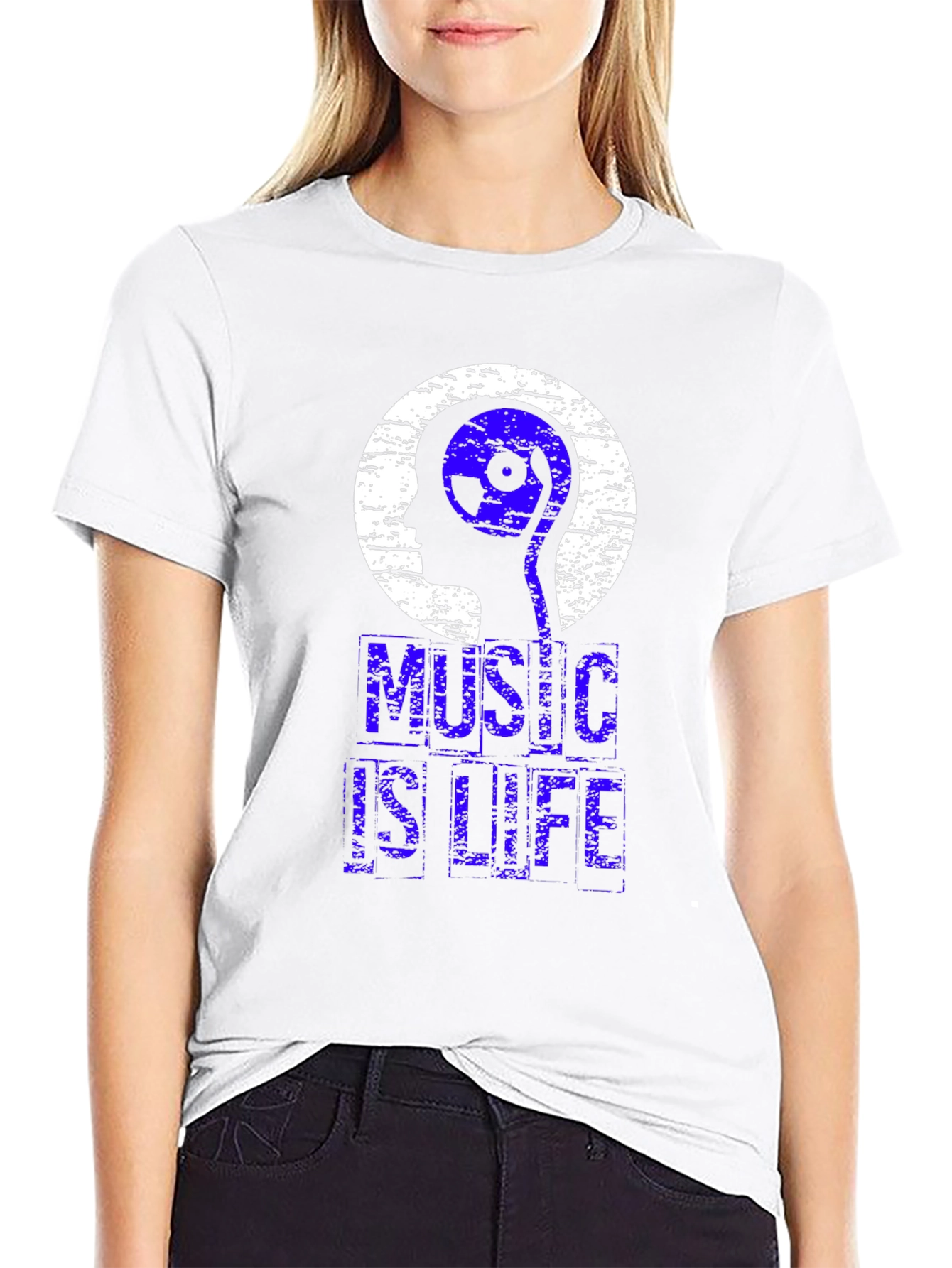 Music Is Life T-Shirt - Black