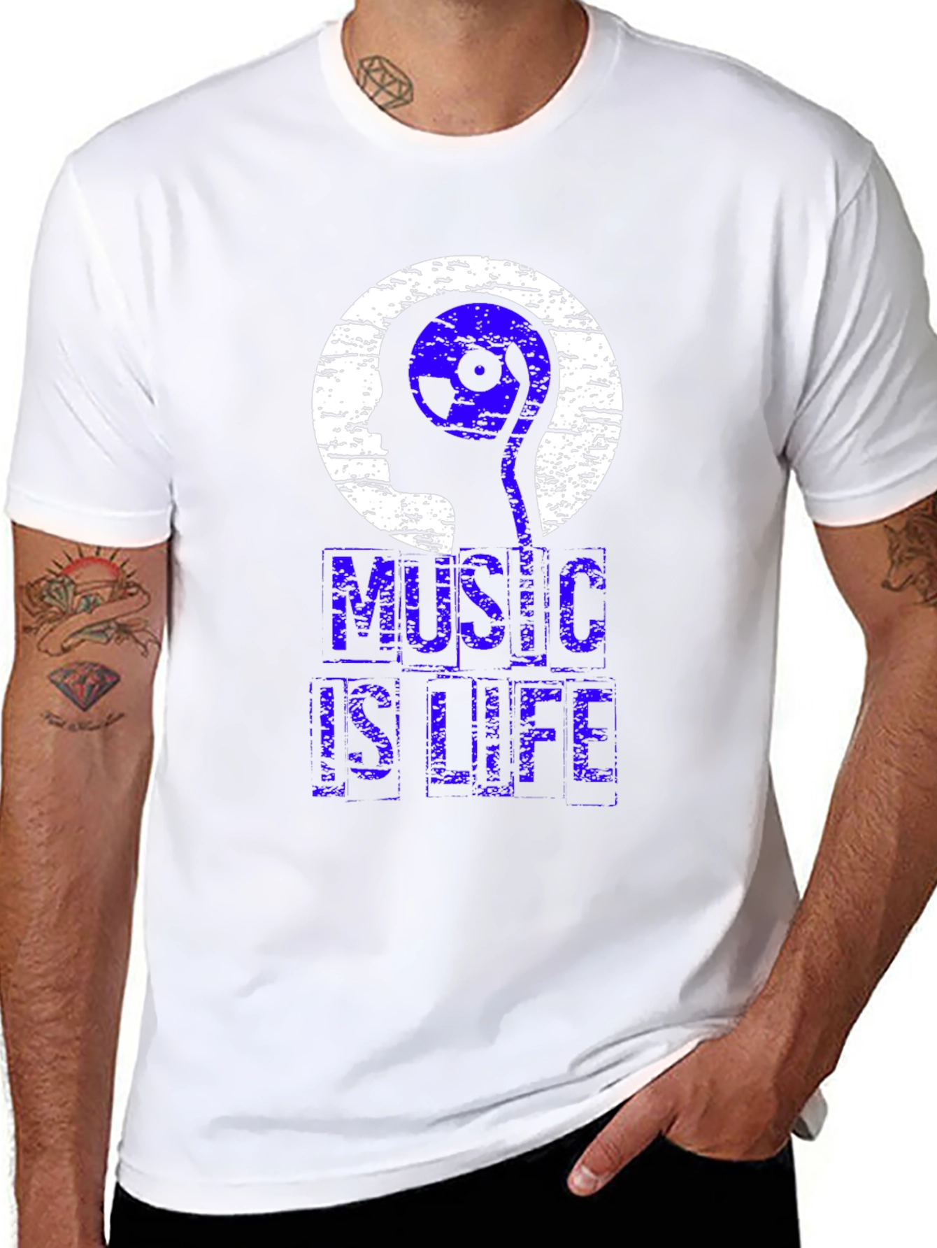 Music Is Life T-Shirt - Black