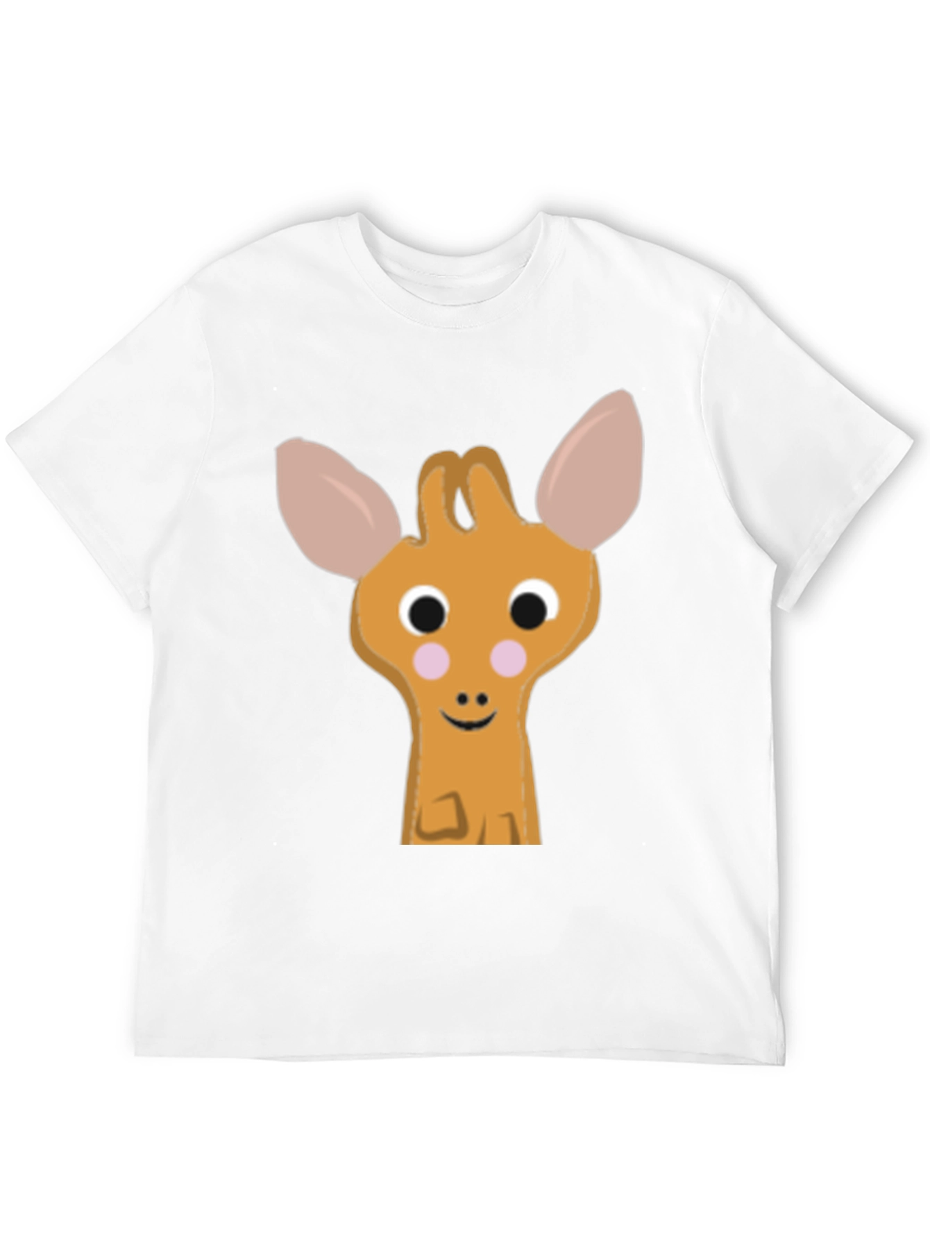 Cute Giraffe Graphic Tee - Black
