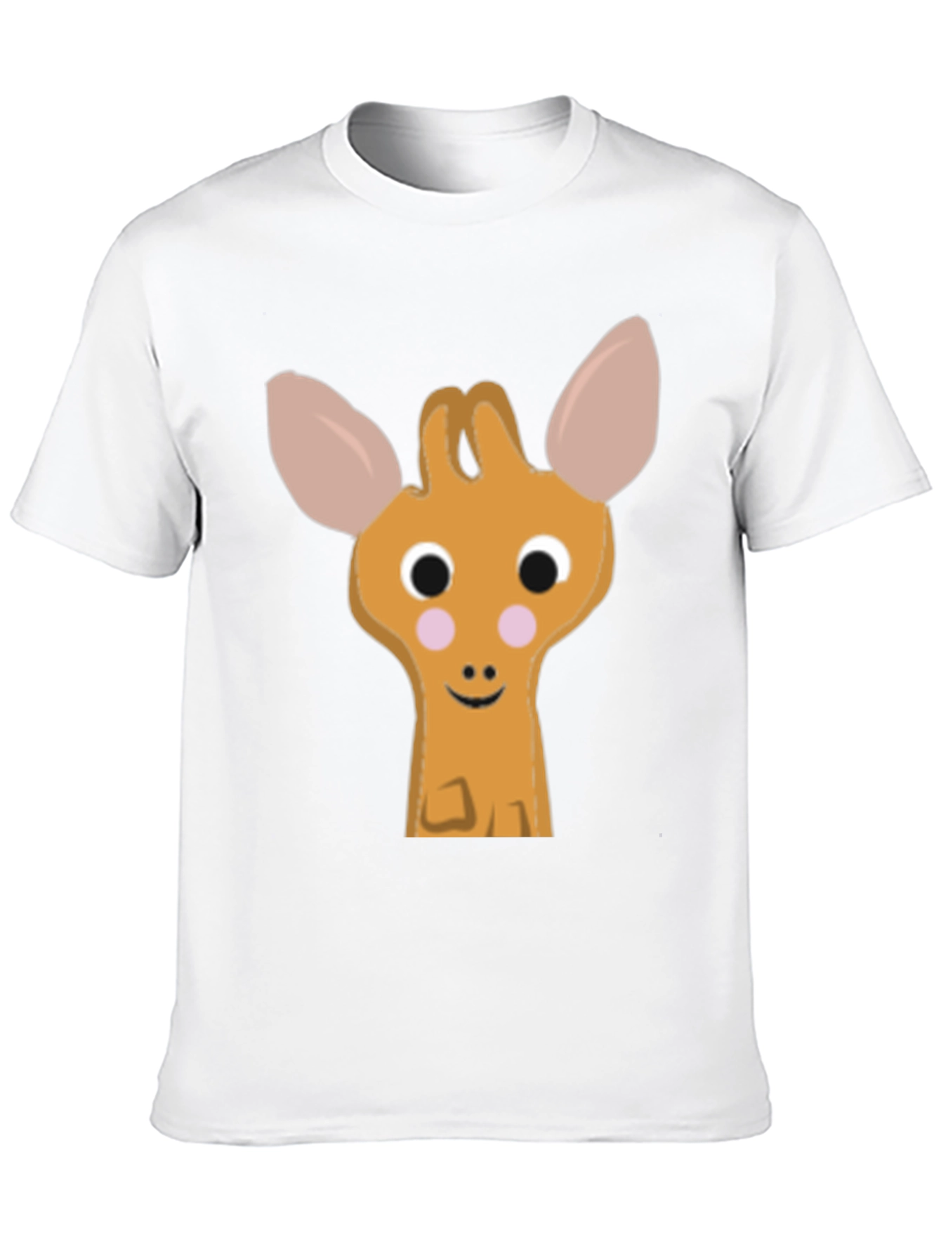 Cute Giraffe Graphic Tee - Black