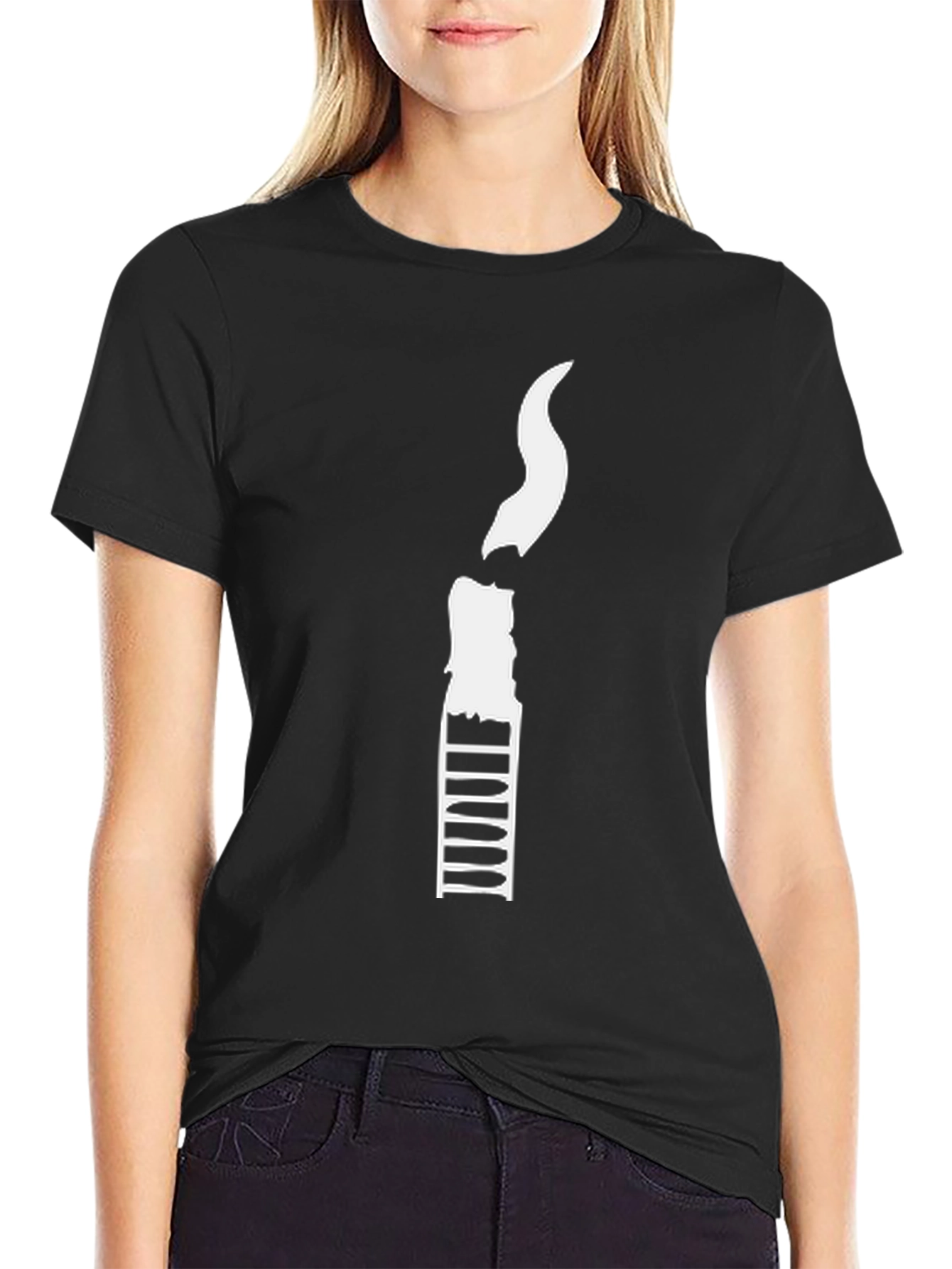 Candle Graphic Black T-Shirt