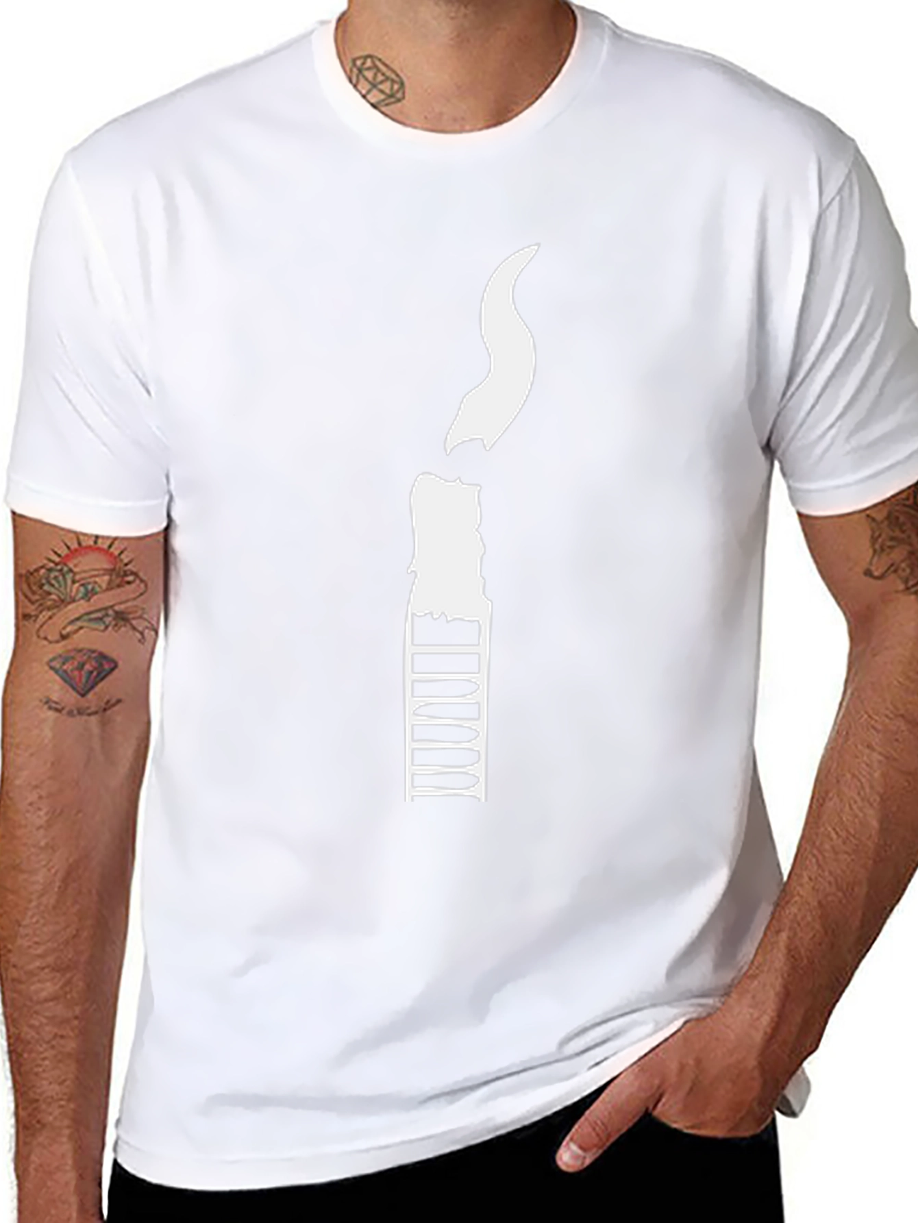 Candle Graphic Black T-Shirt