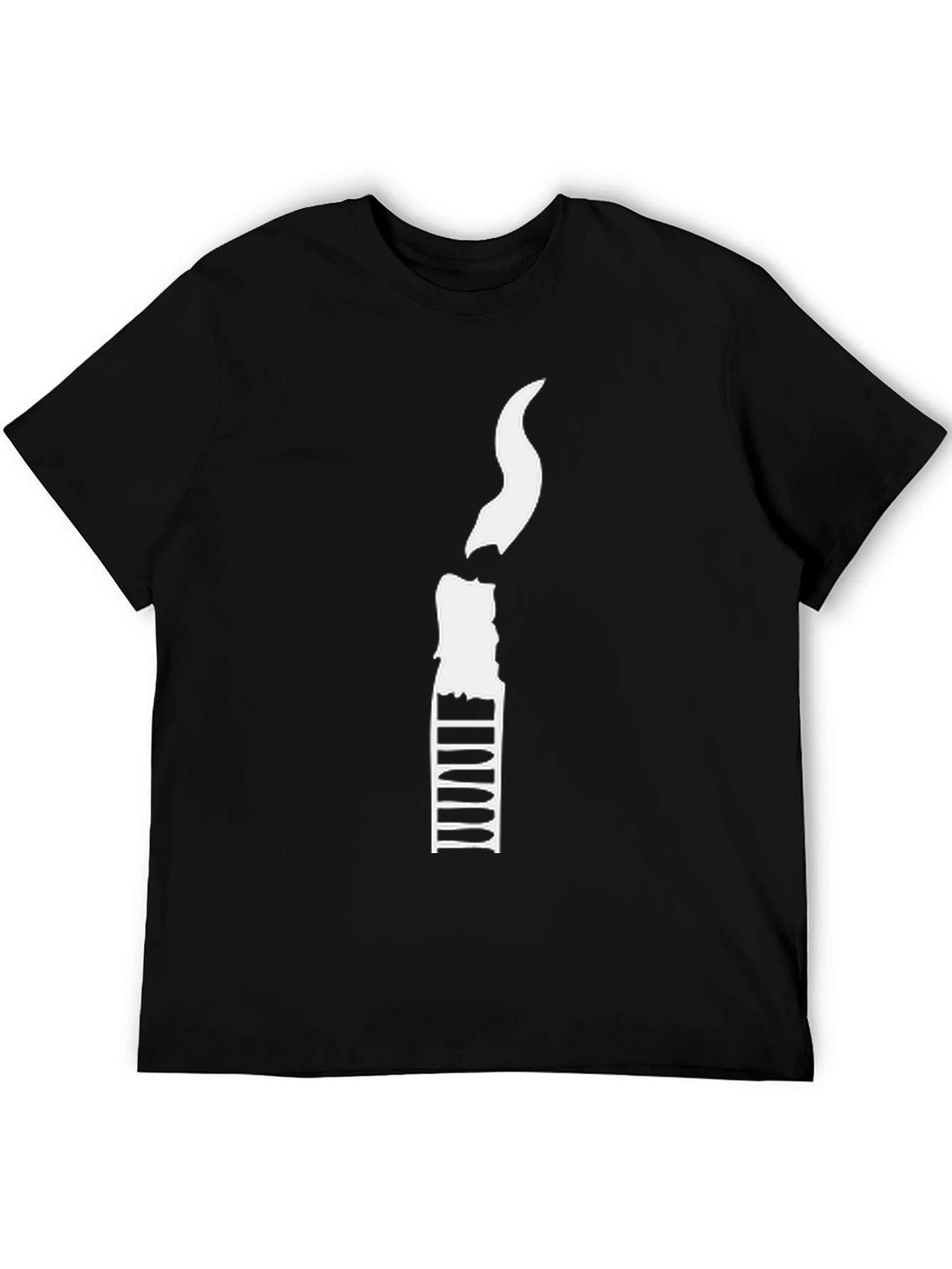 Candle Graphic Black T-Shirt