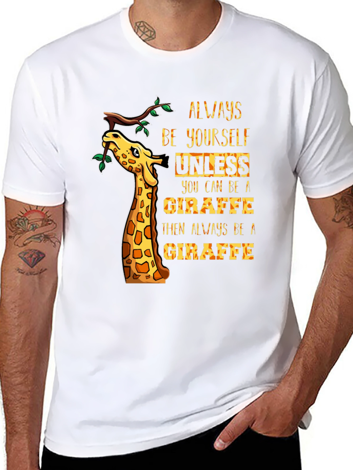 Always Be Yourself Giraffe Graphic Tee