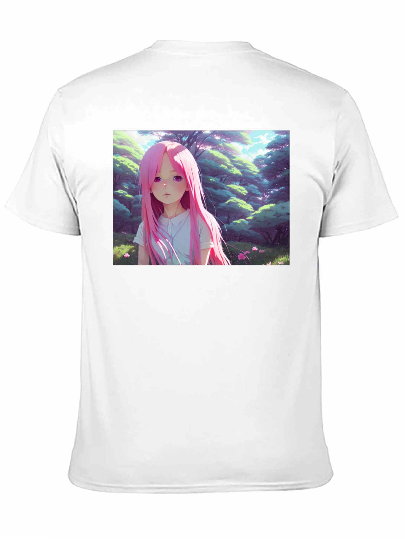 Anime Girl Graphic Black Tee