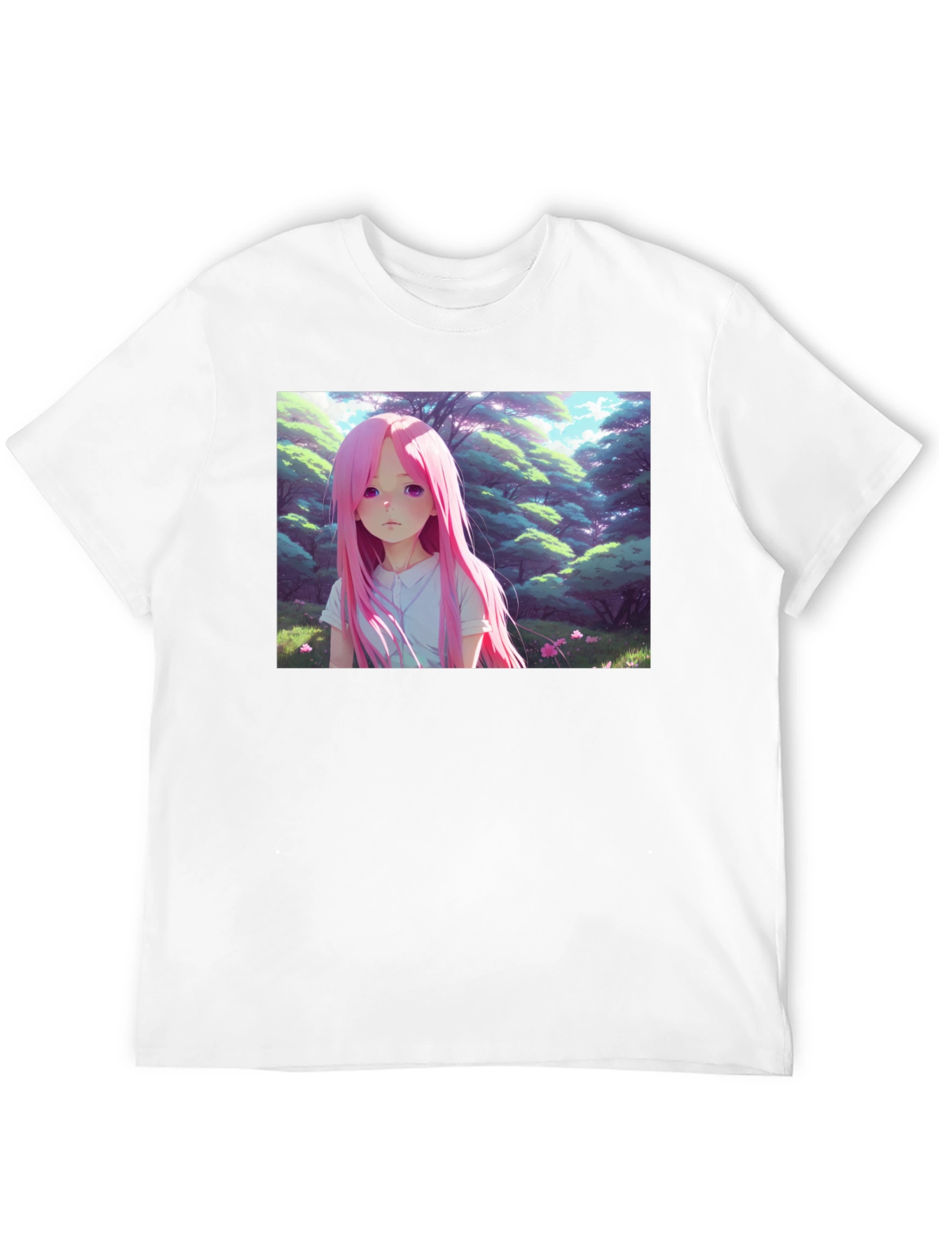 Anime Girl Graphic Black Tee