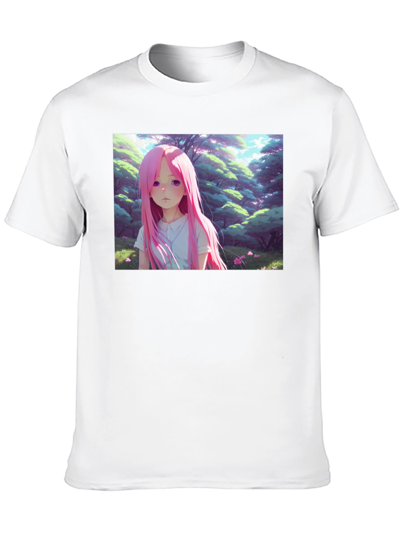 Anime Girl Graphic Black Tee