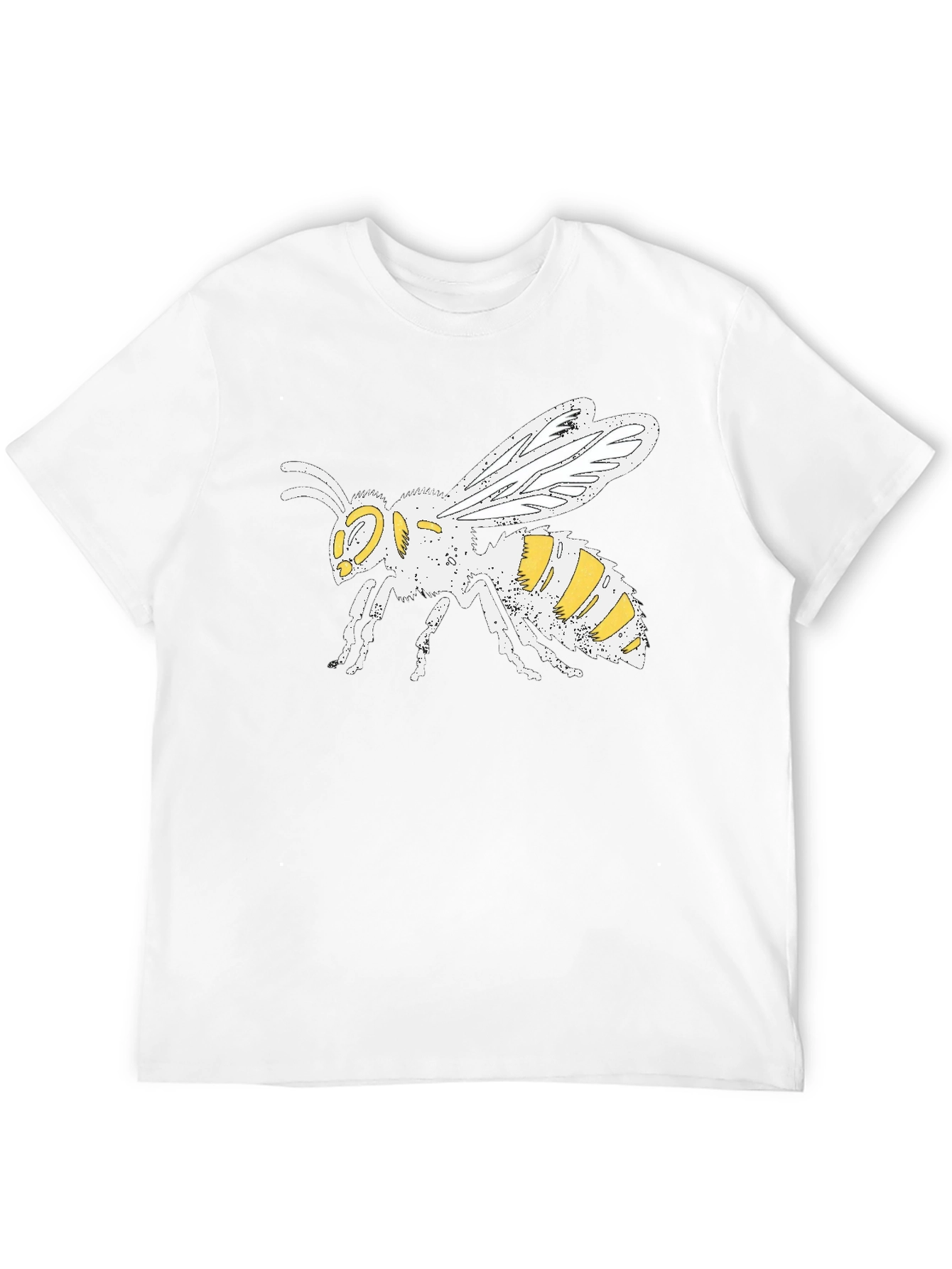 Graphic Tee - Yellow Jacket Wasp Design - Black