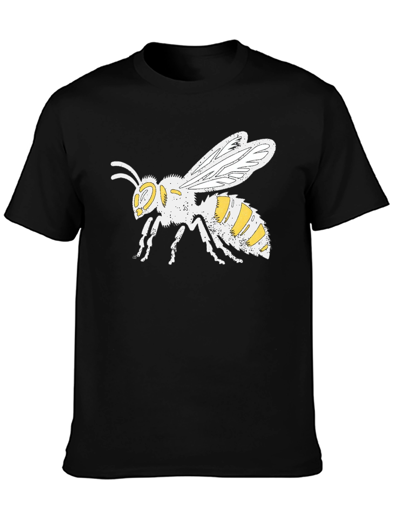 Graphic Tee - Yellow Jacket Wasp Design - Black