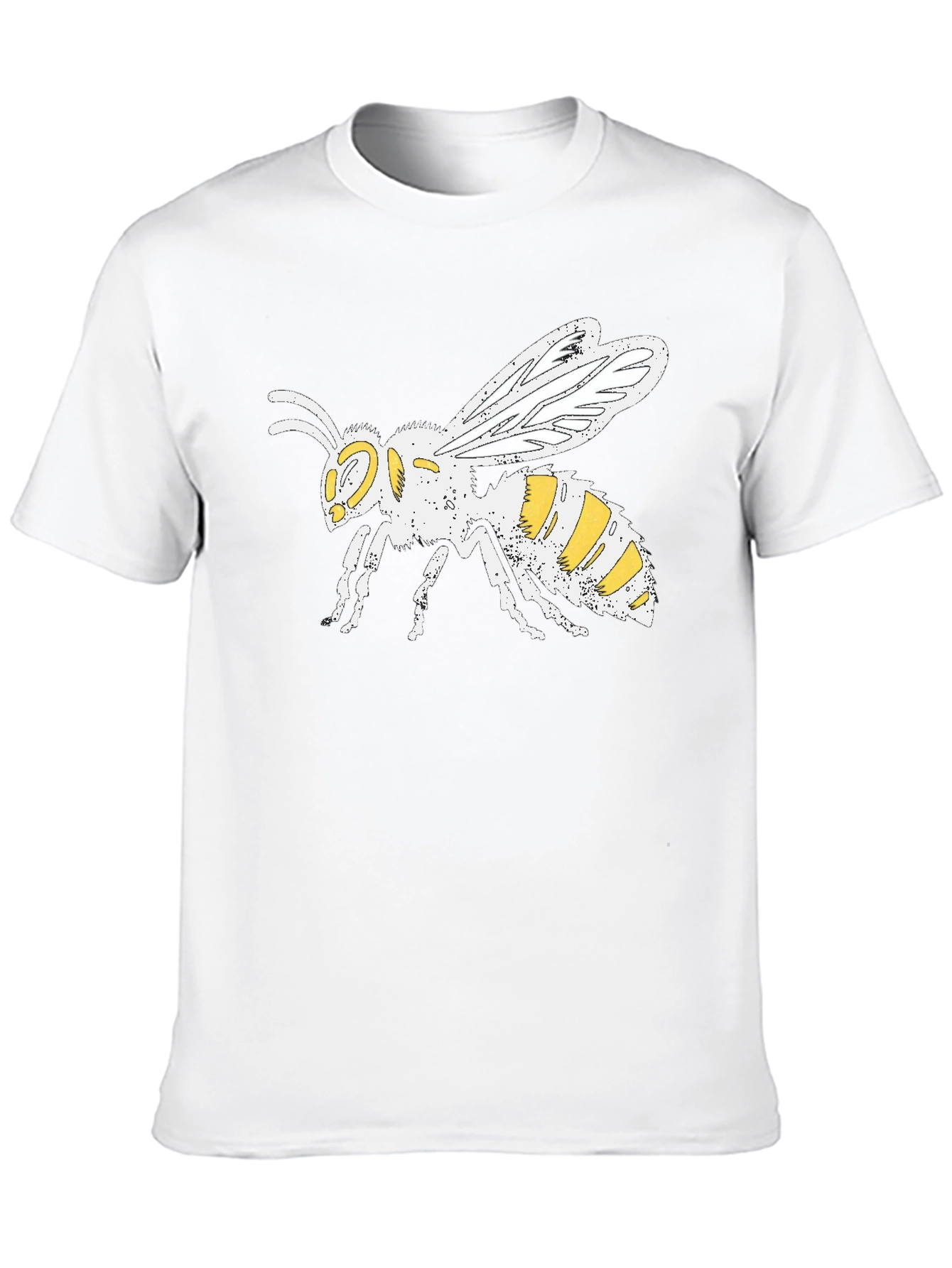 Graphic Tee - Yellow Jacket Wasp Design - Black