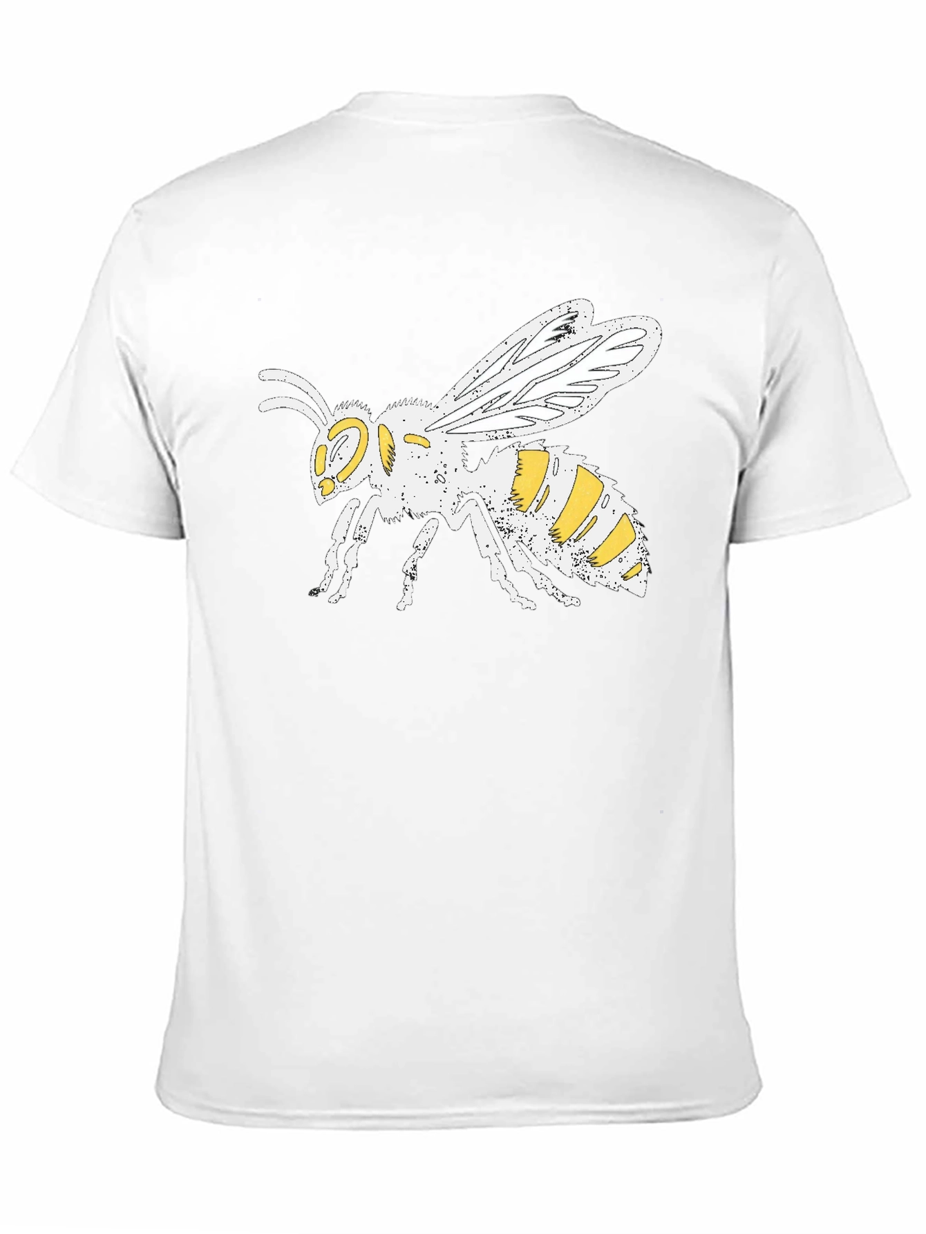 Graphic Tee - Yellow Jacket Wasp Design - Black