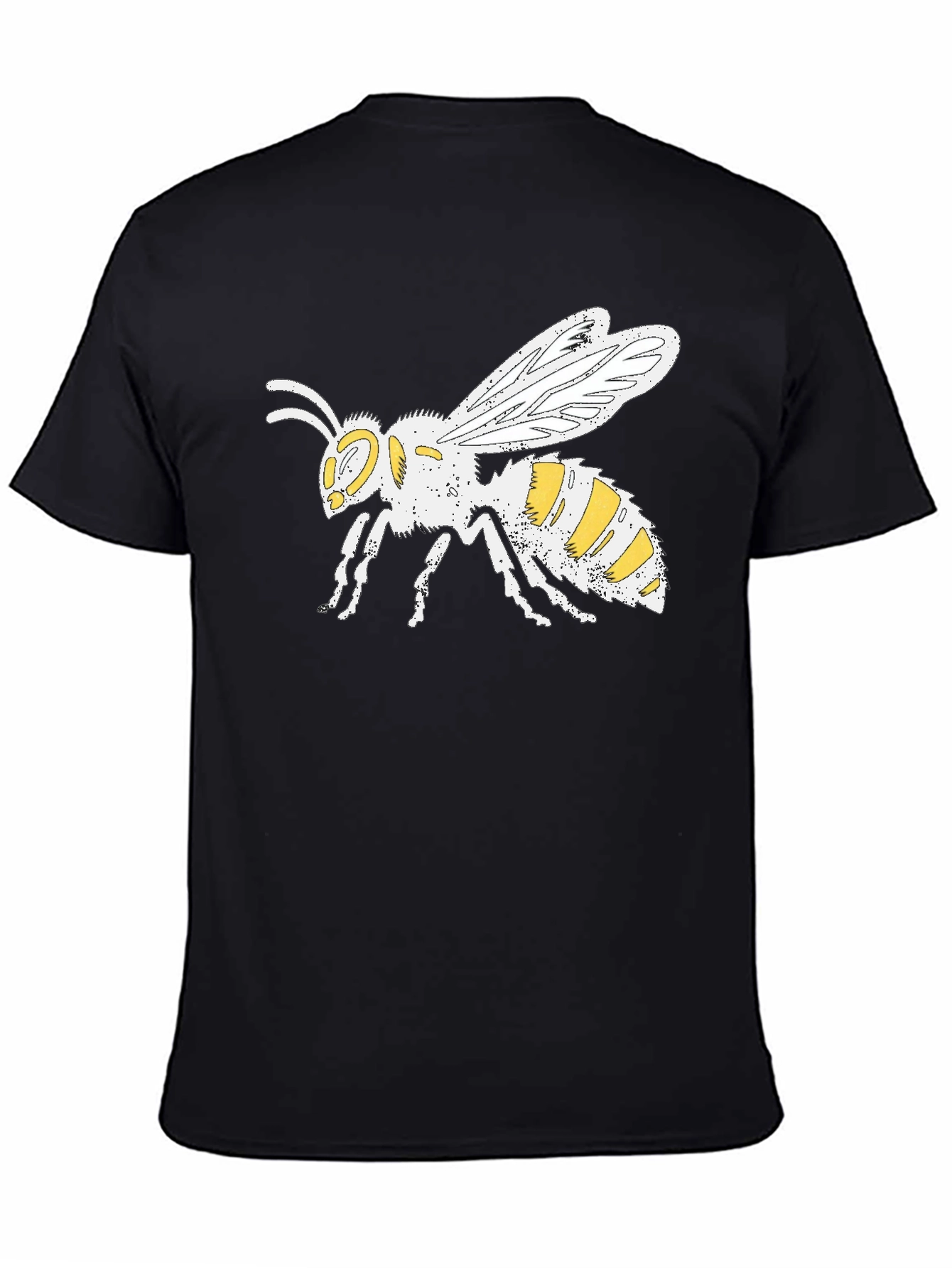 Graphic Tee - Yellow Jacket Wasp Design - Black