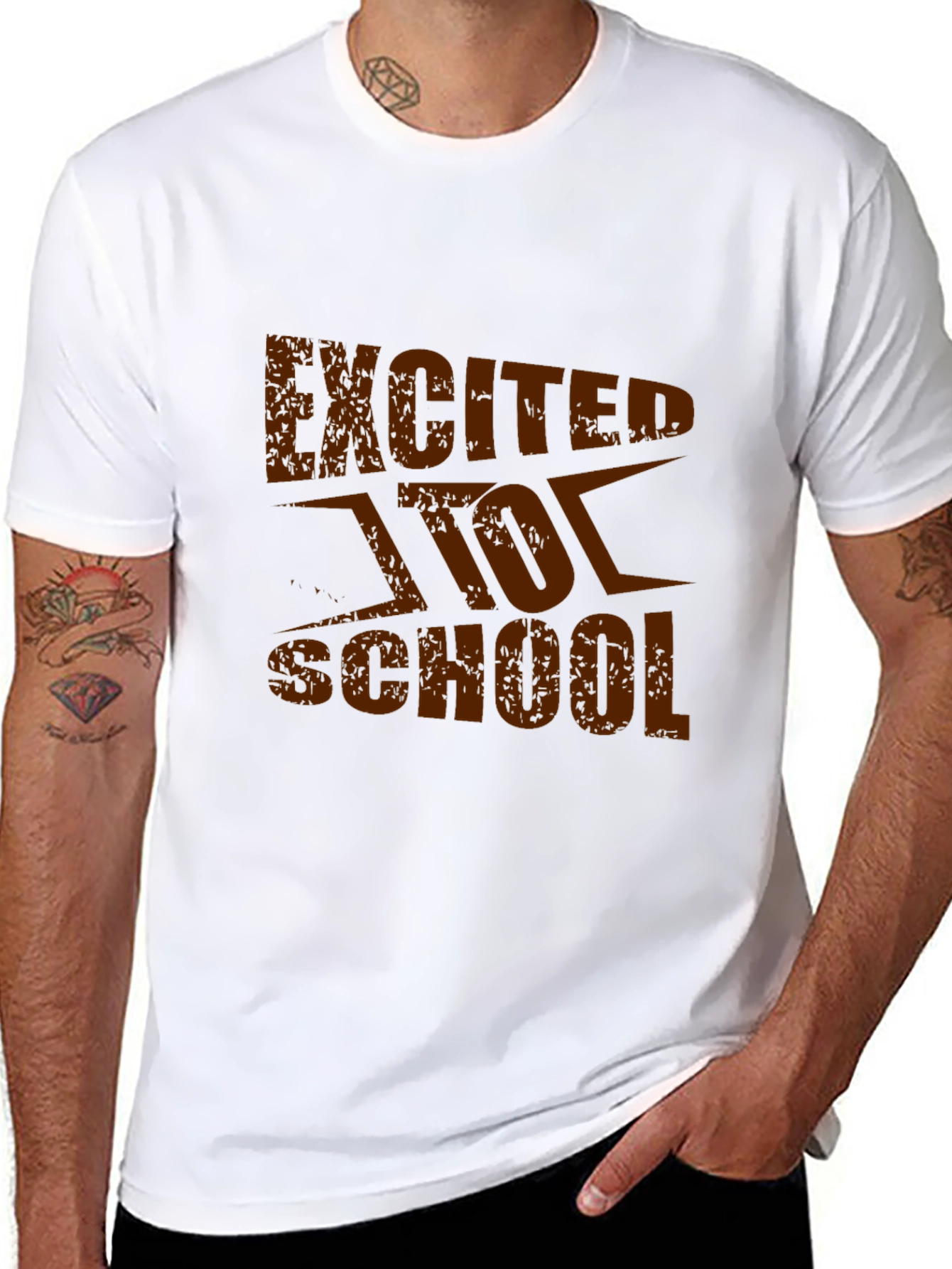 Excited for School Black T-Shirt