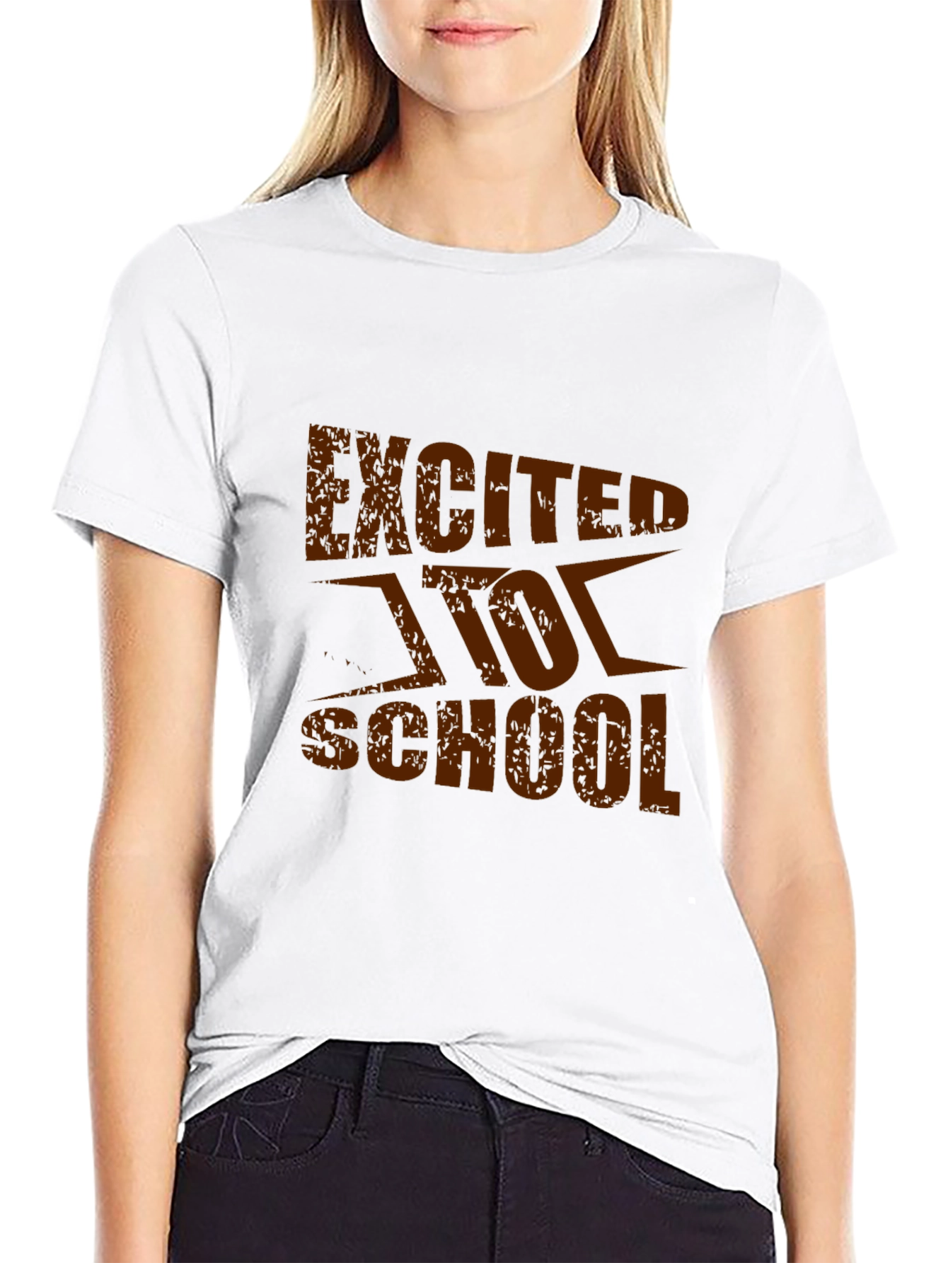 Excited for School Black T-Shirt