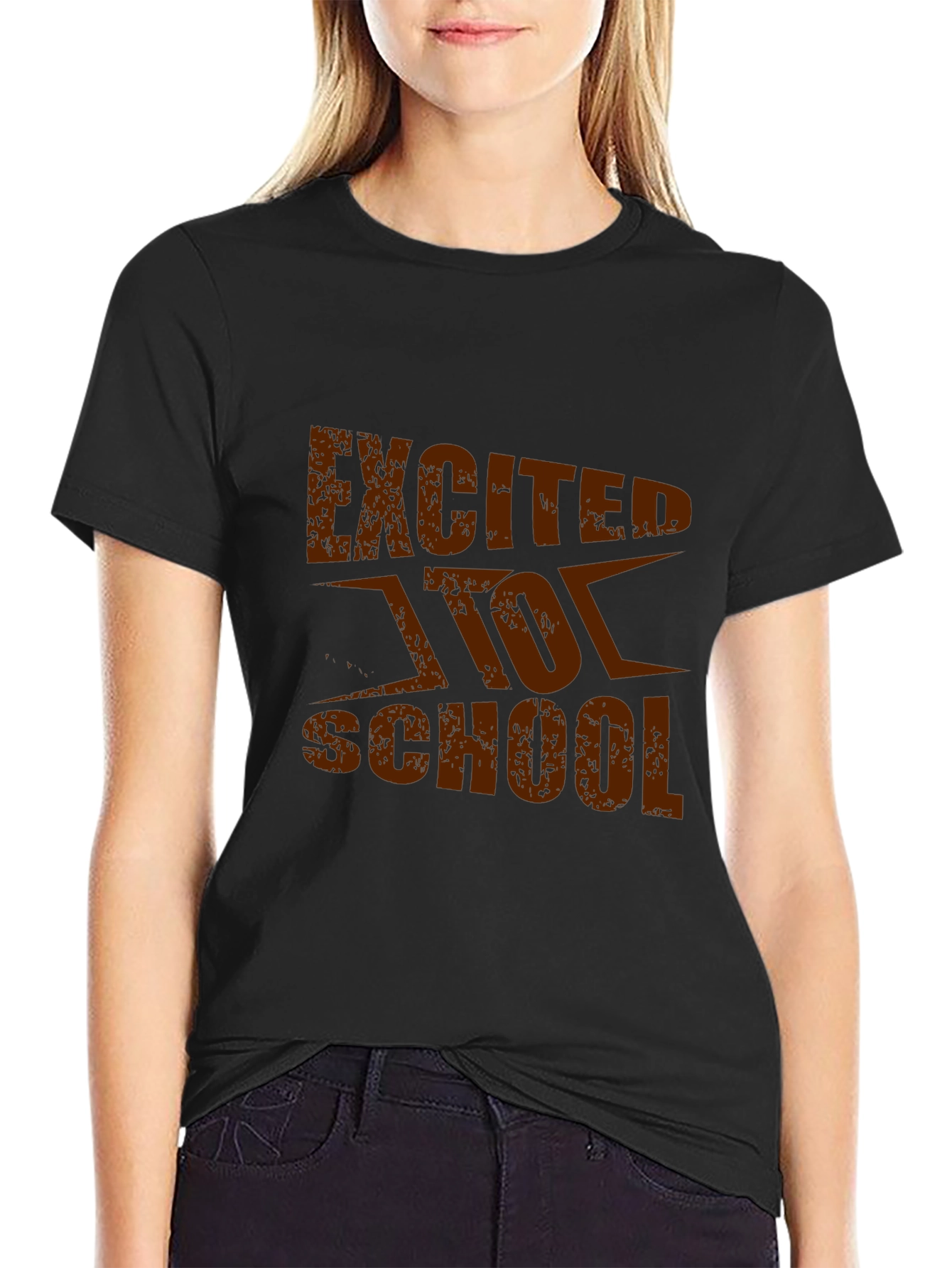 Excited for School Black T-Shirt