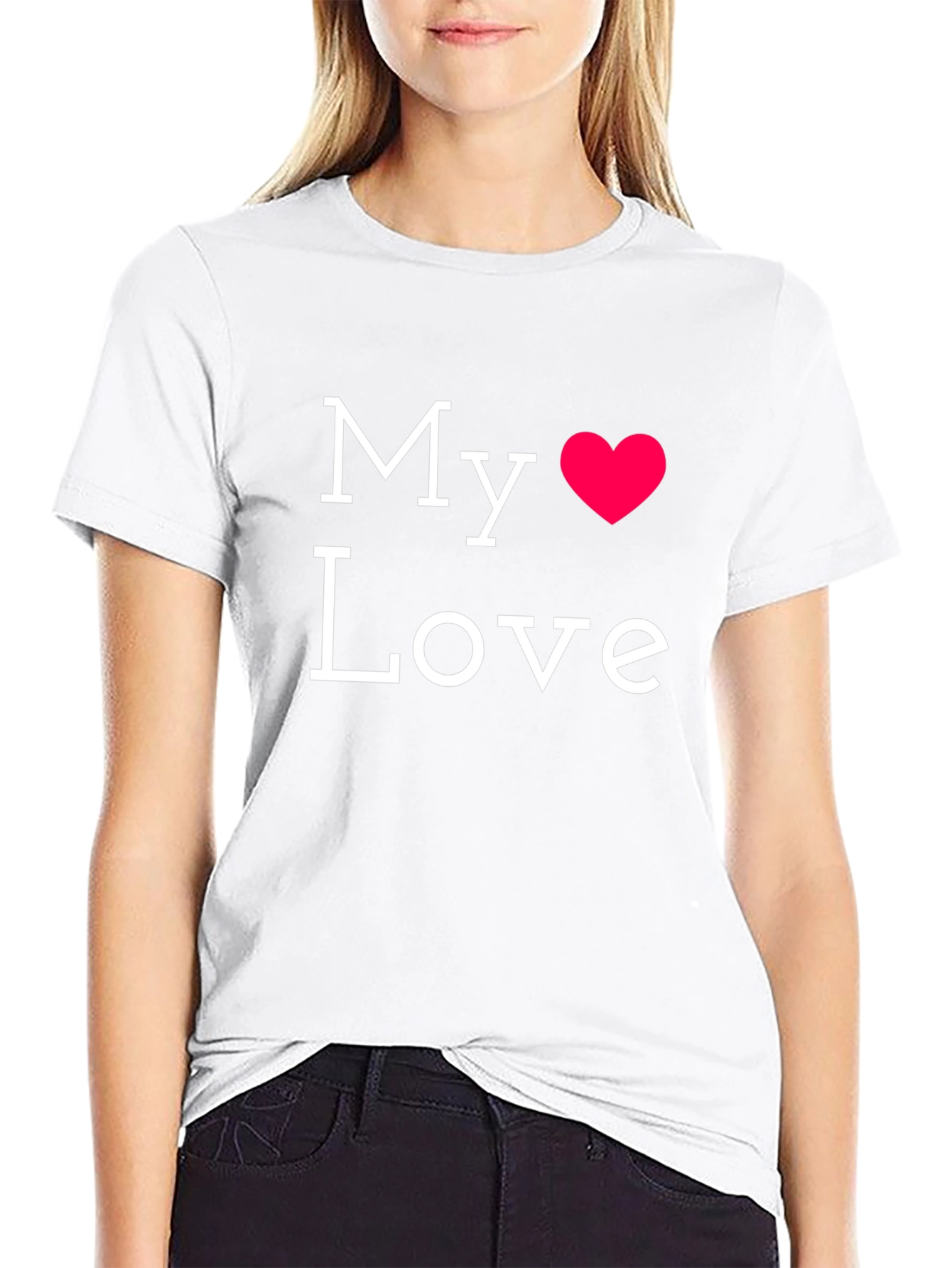 My Love T-Shirt - Black Cotton Graphic Tee