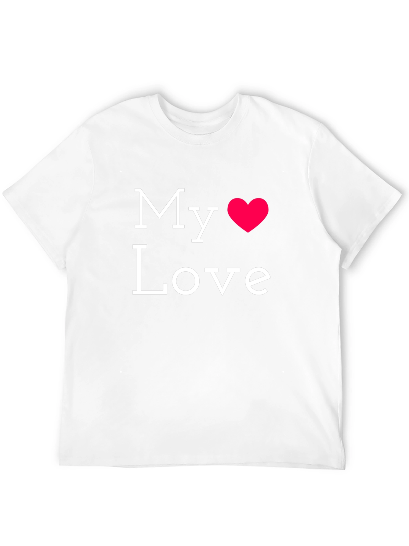 My Love T-Shirt - Black Cotton Graphic Tee