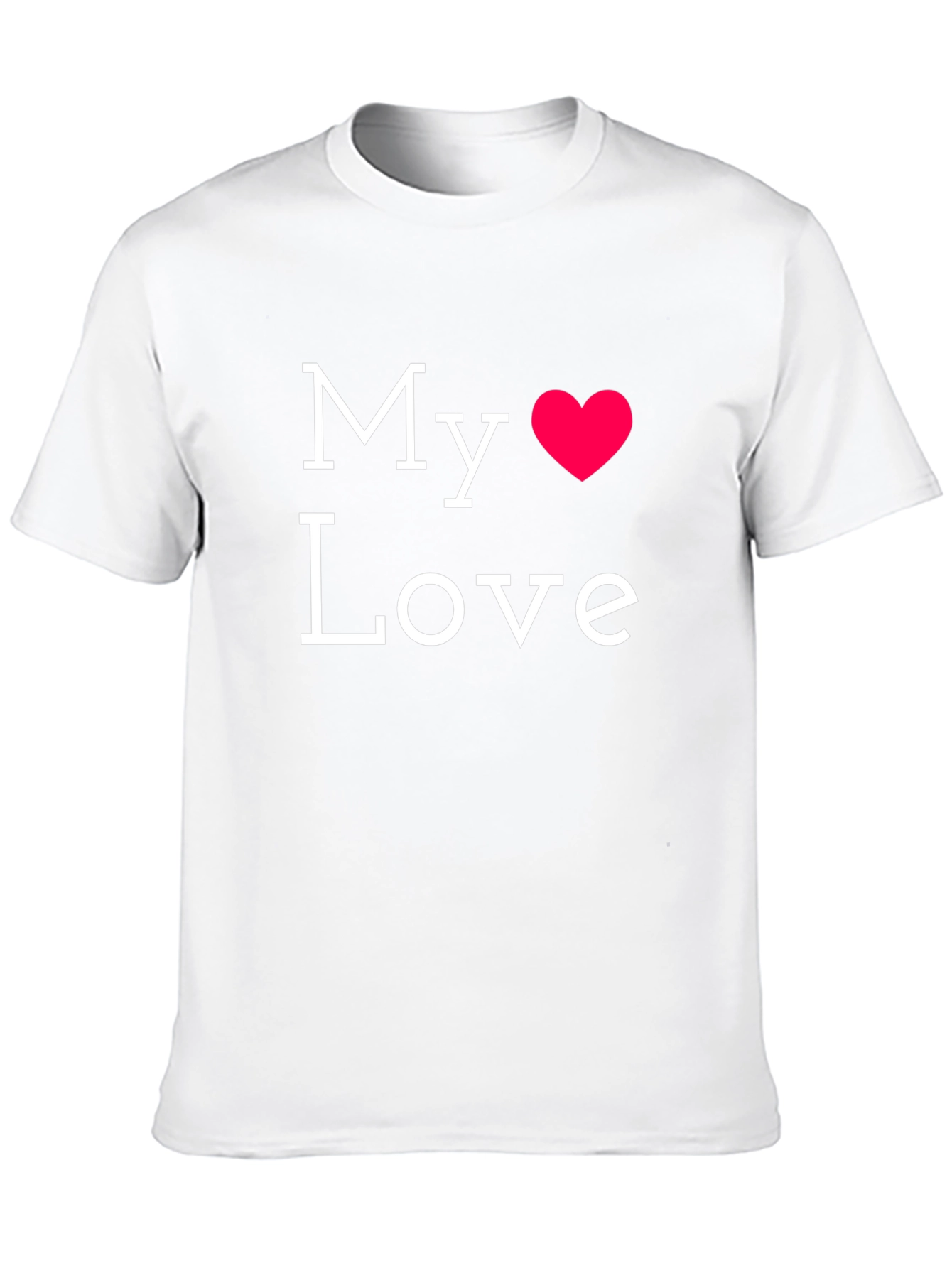 My Love T-Shirt - Black Cotton Graphic Tee