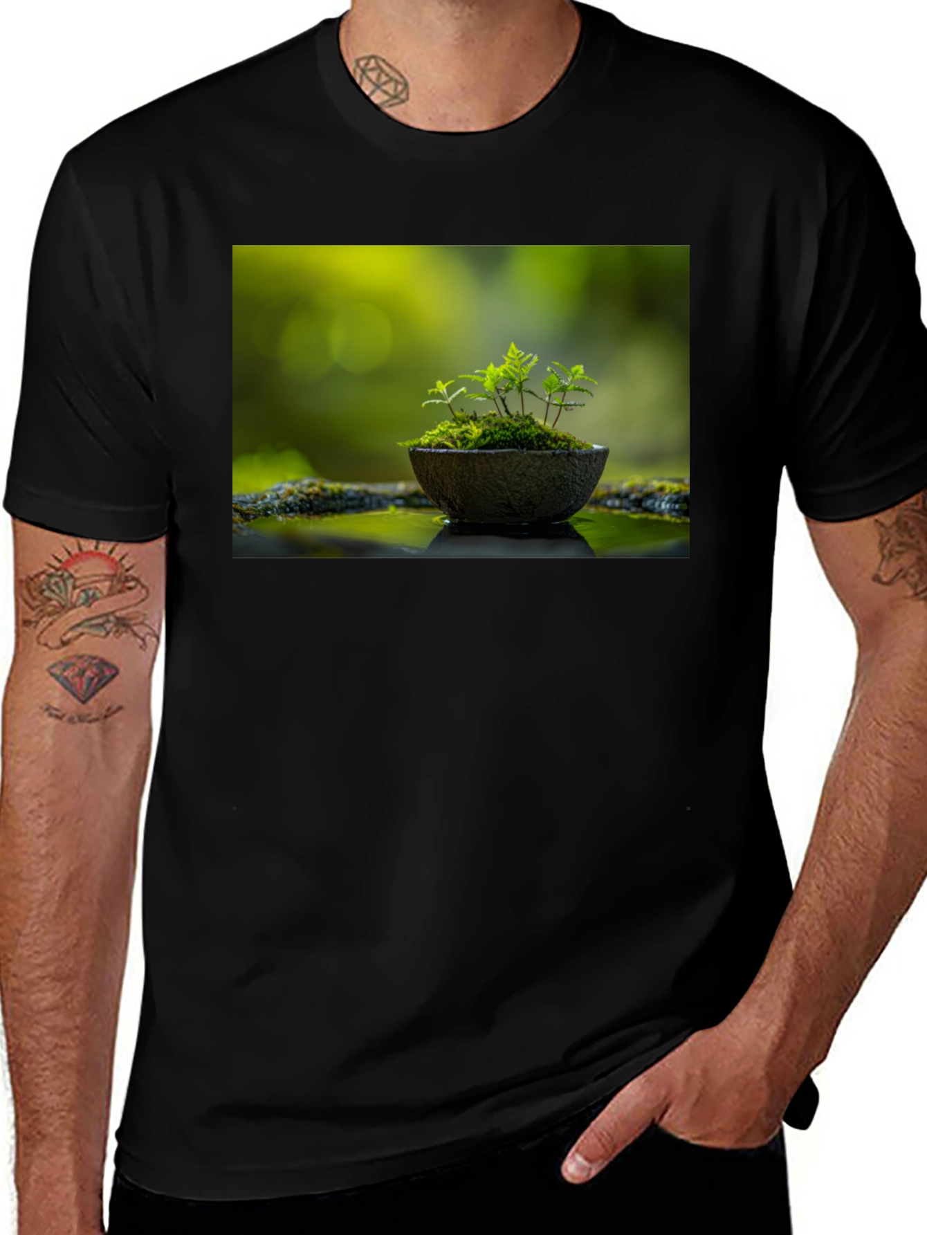 Nature in Black Tee
