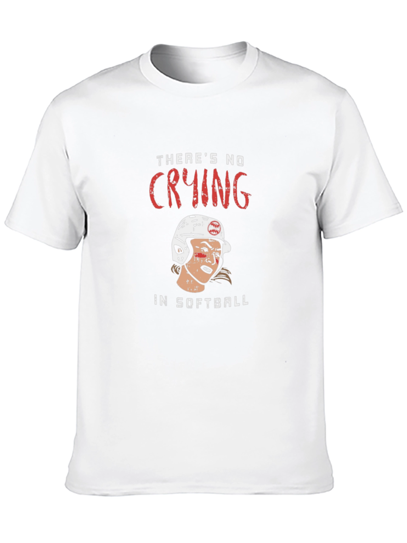 Softball Player Graphic T-Shirt - No Crying