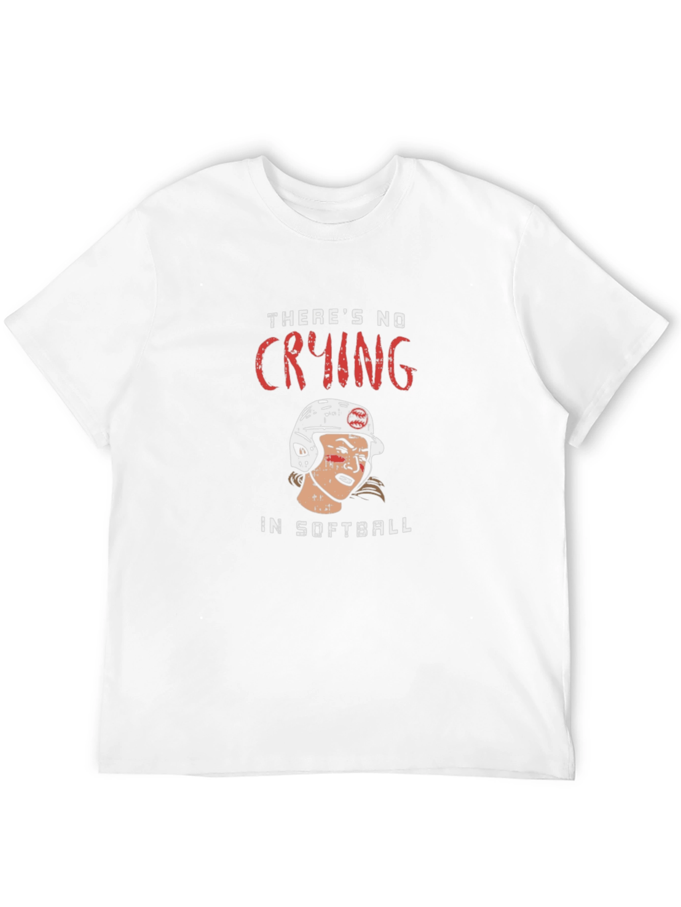Softball Player Graphic T-Shirt - No Crying