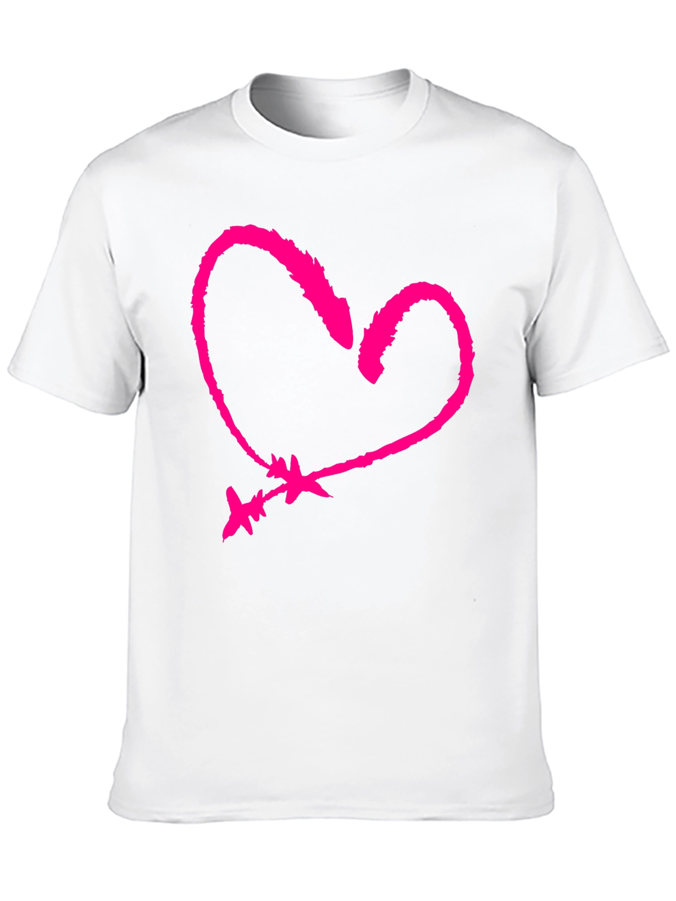 Heart & Arrow Graphic Tee - Black Cotton
