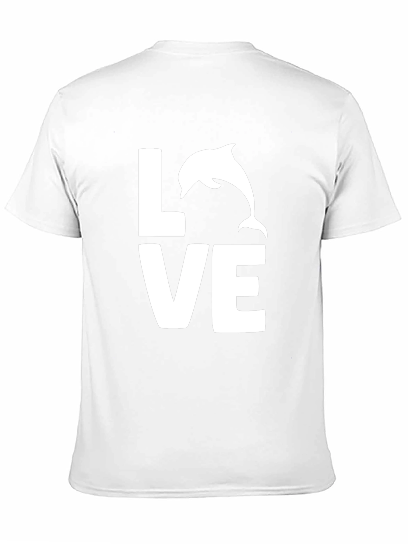 Love Dolphin Graphic Tee - Black Cotton T-Shirt