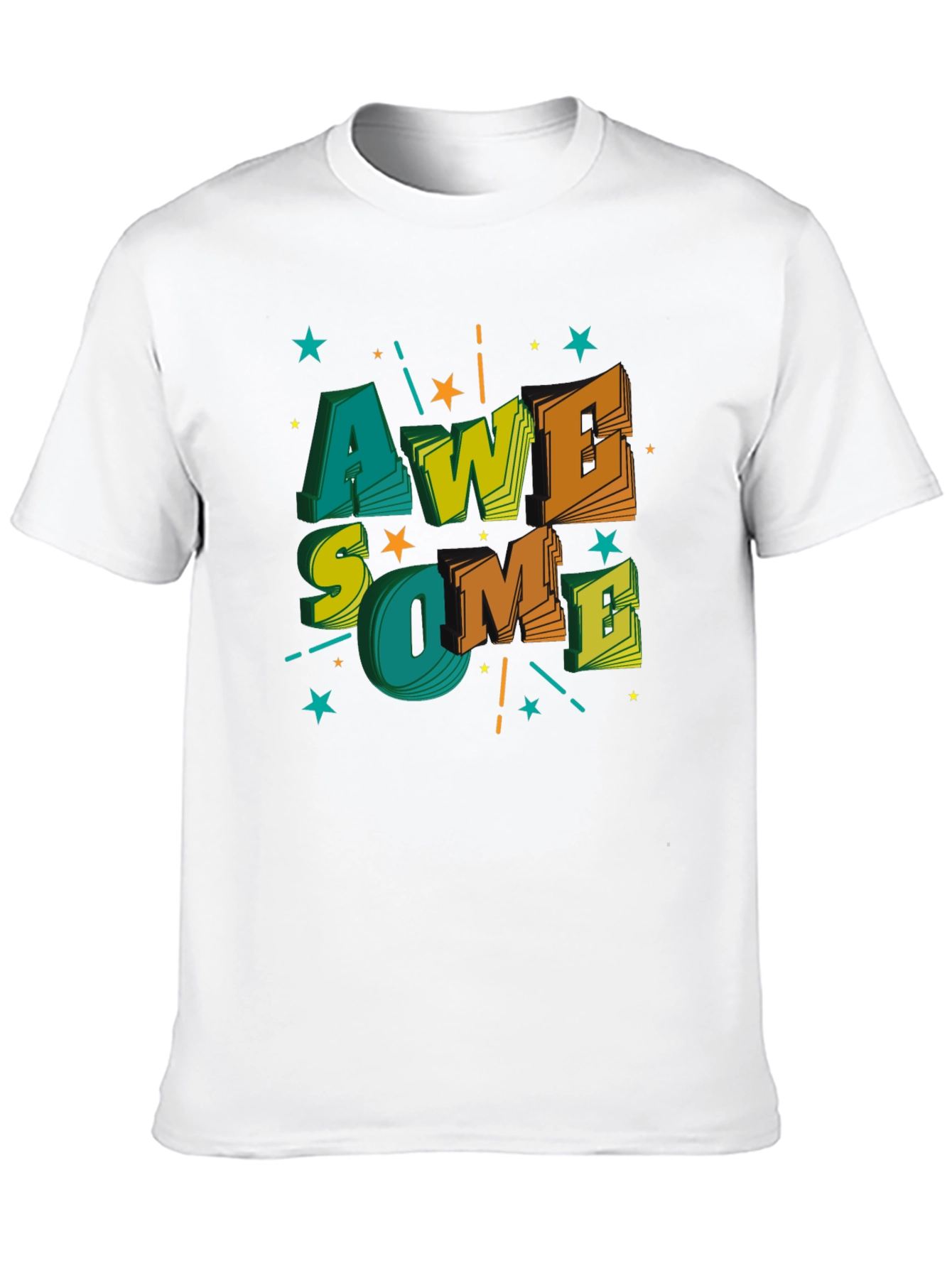 Awesome Graphic Print Black T-Shirt