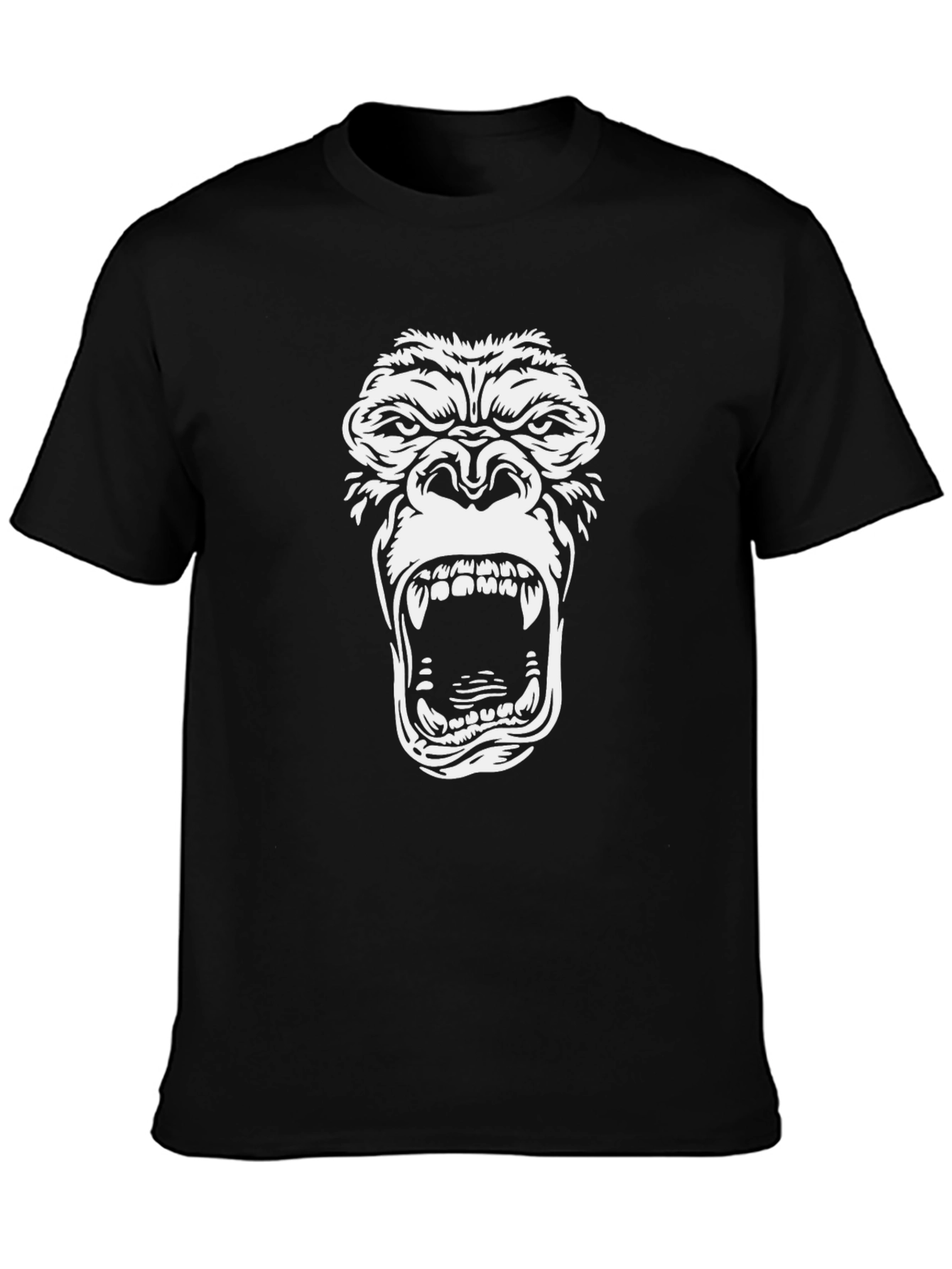 Black Gorilla Graphic Tee - Mens Casual T-Shirt