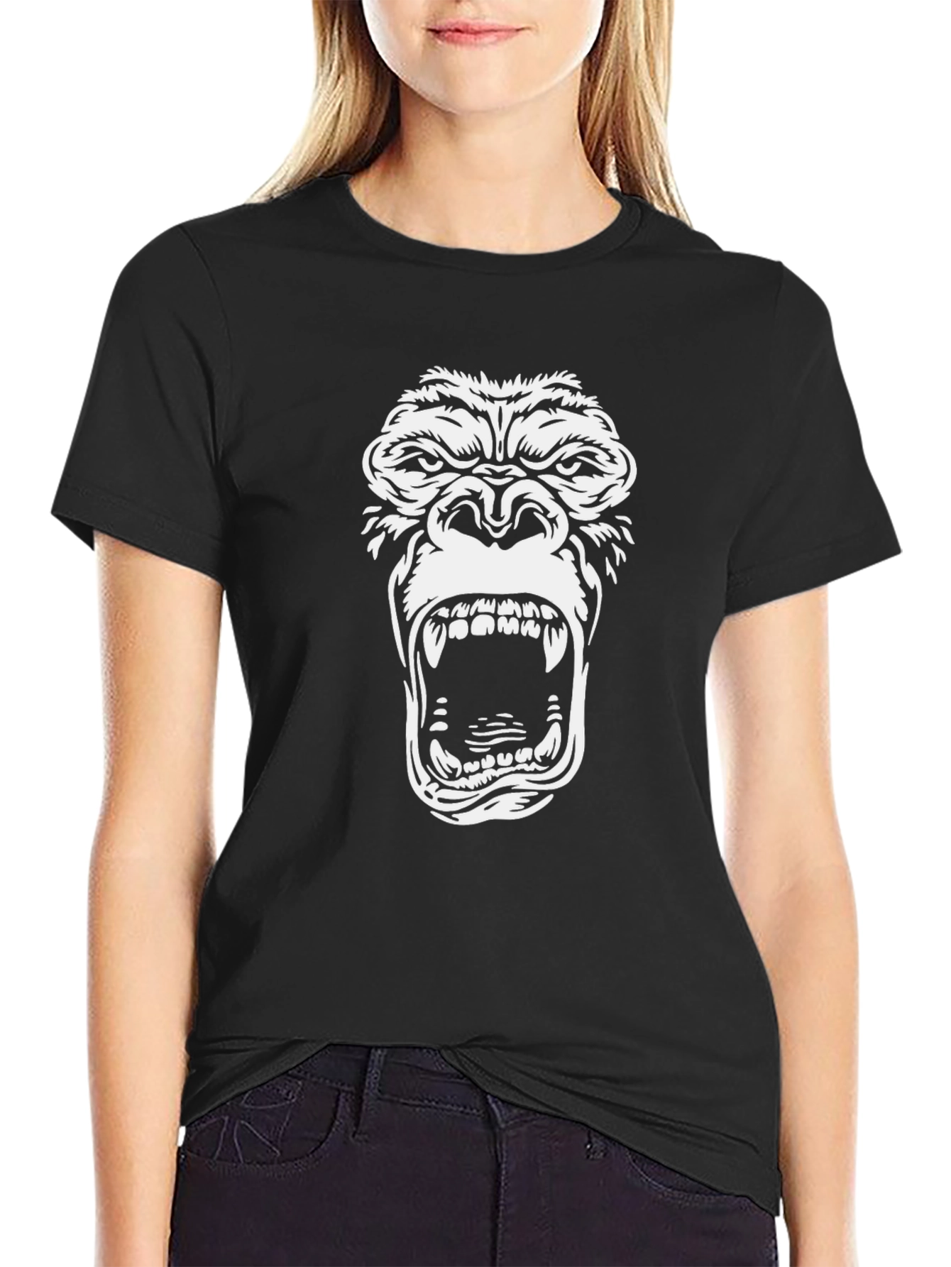 Black Gorilla Graphic Tee - Mens Casual T-Shirt