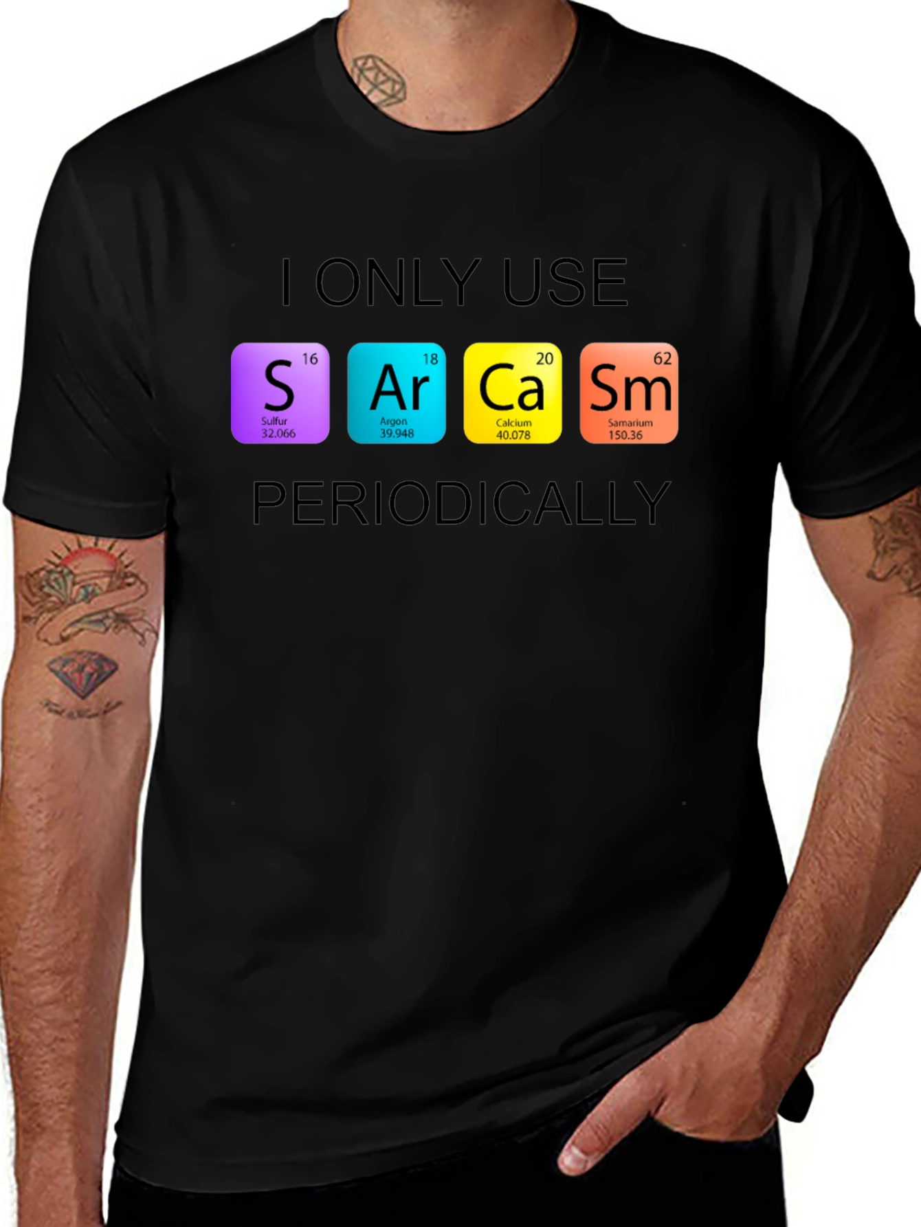 Sarcasm Periodic Table Graphic Tee
