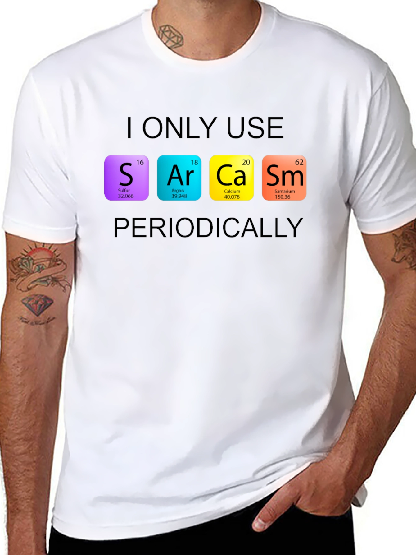 Sarcasm Periodic Table Graphic Tee