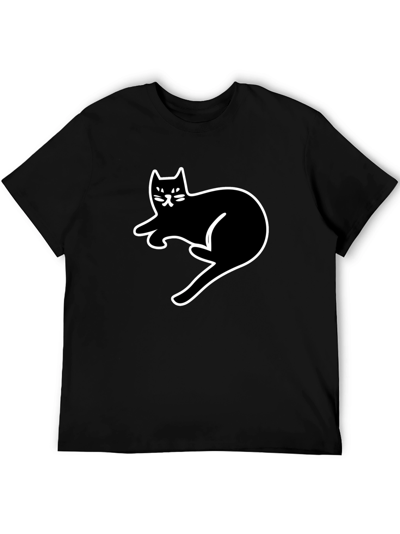 Black Cat Graphic Tee - Casual Comfort