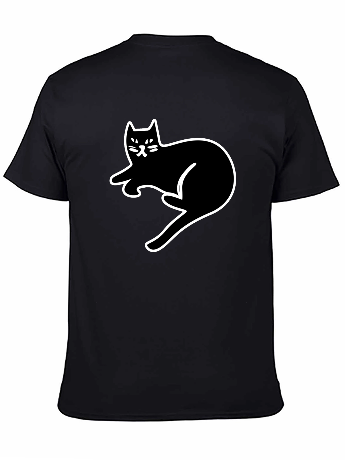 Black Cat Graphic Tee - Casual Comfort