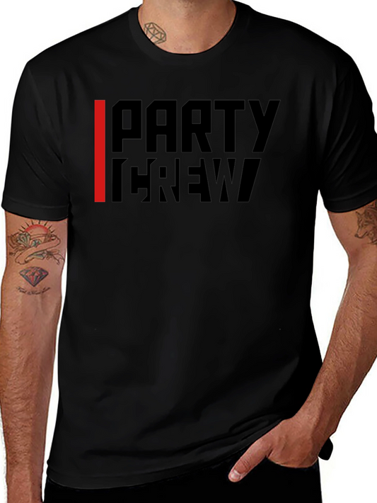 Party Crew Black Graphic Tee