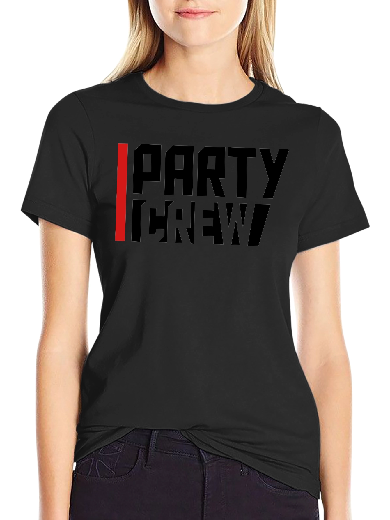 Party Crew Black Graphic Tee