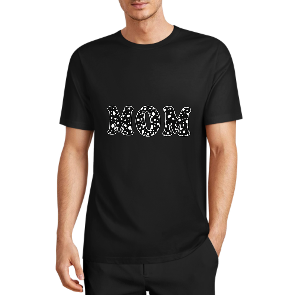 Mom Leopard Print Graphic T-Shirt | Cute Minimalist Mother’s Day Tee(z120)