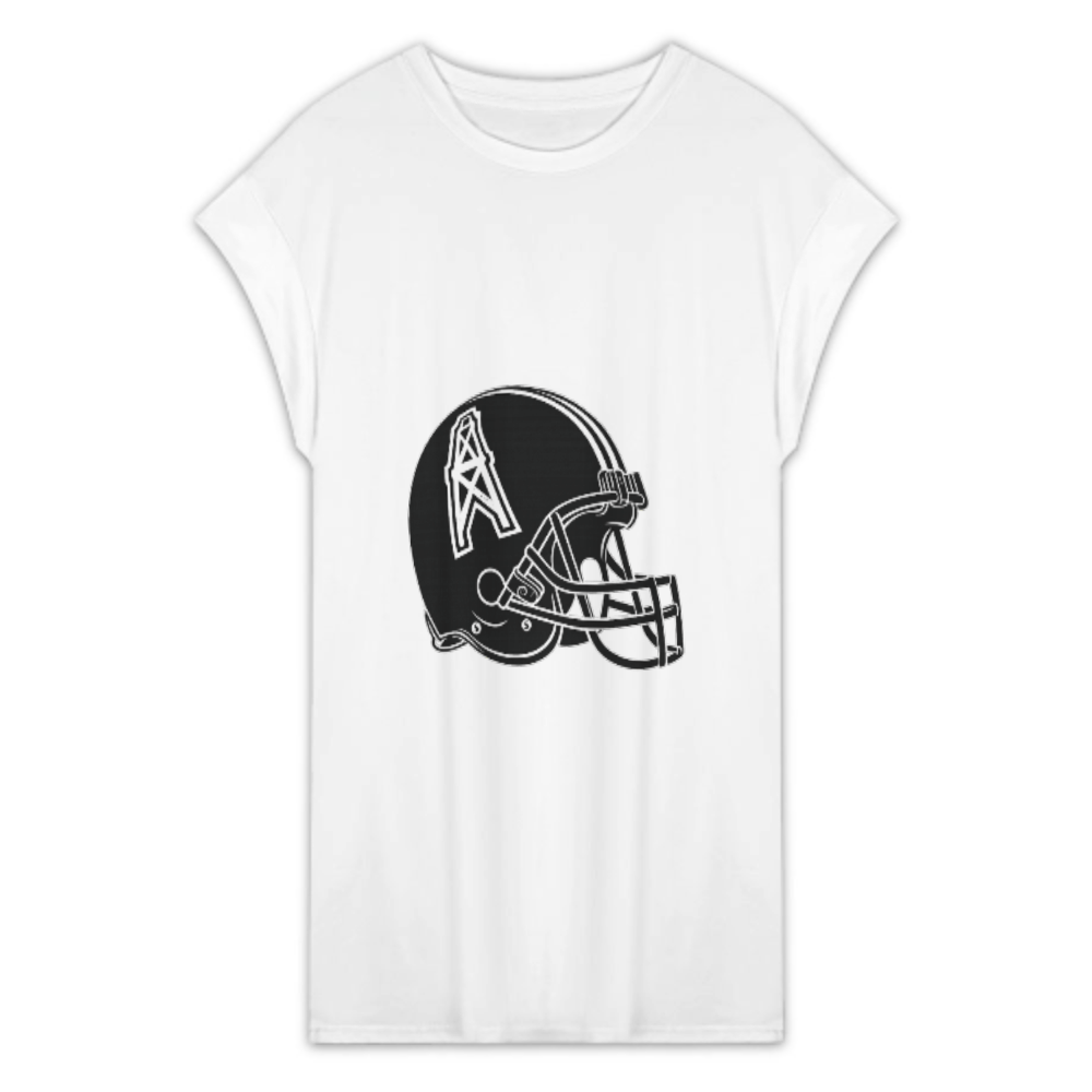 Vintage Oilers Style Football Helmet Graphic Tee – Retro Sports Fan Shirt(z160)