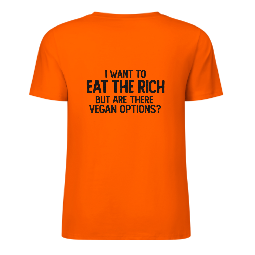 I Want To Eat The Rich Vegan Options Graphic Tee – Funny Sarcastic Statement Shirt(z135)
