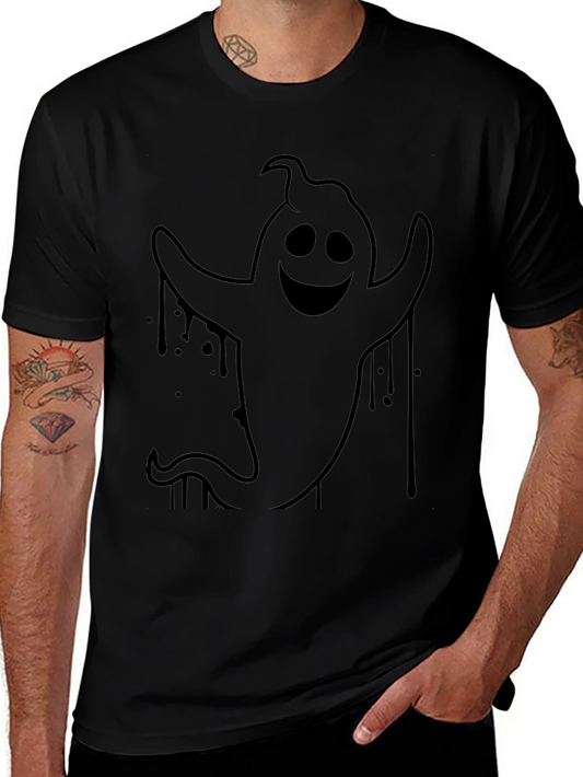 Spooky Ghost Graphic Tee - Halloween Style