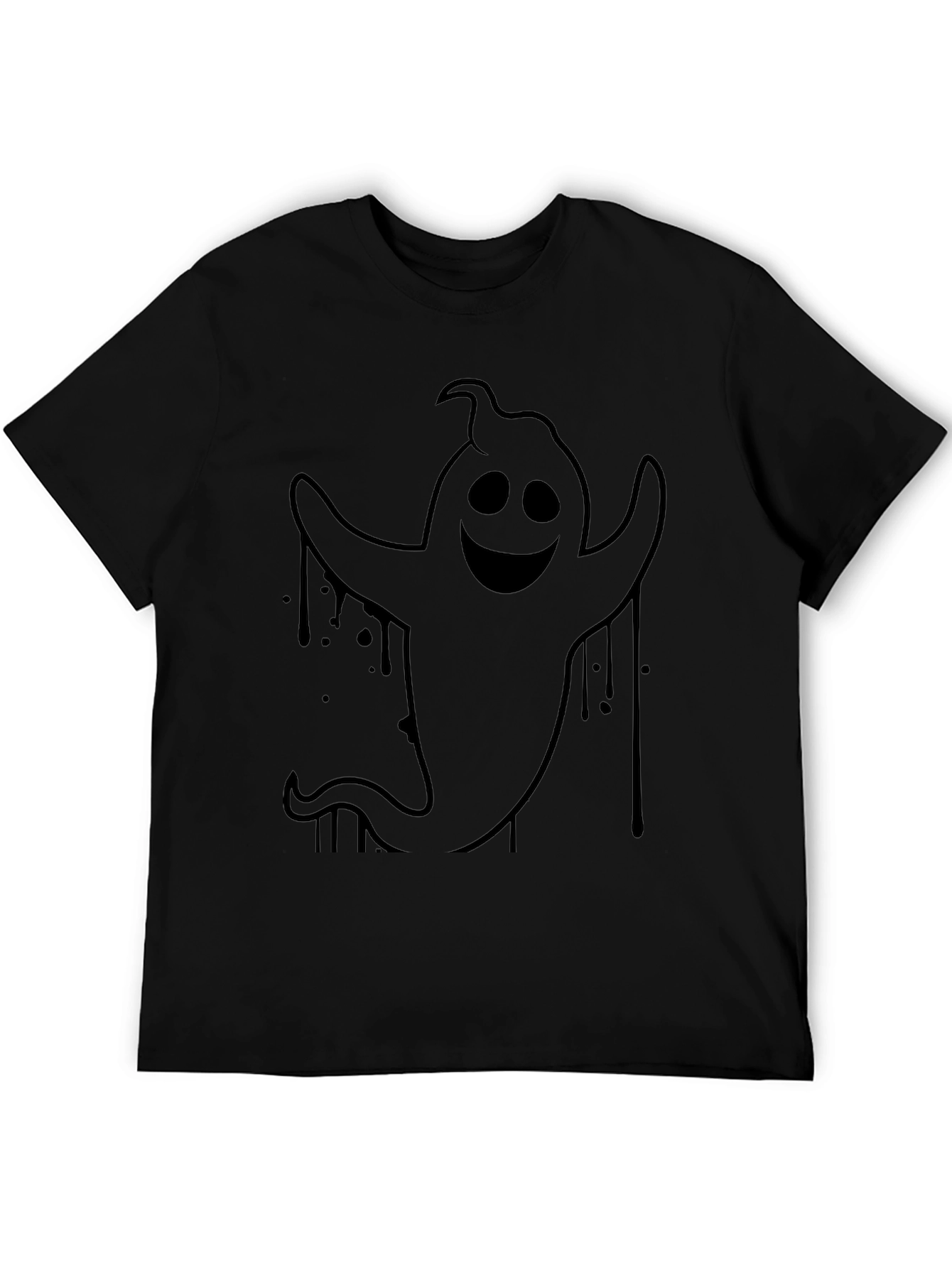 Spooky Ghost Graphic Tee - Halloween Style
