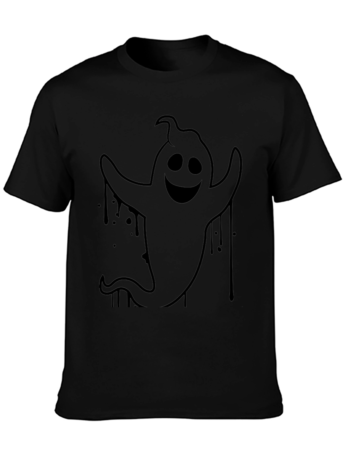 Spooky Ghost Graphic Tee - Halloween Style