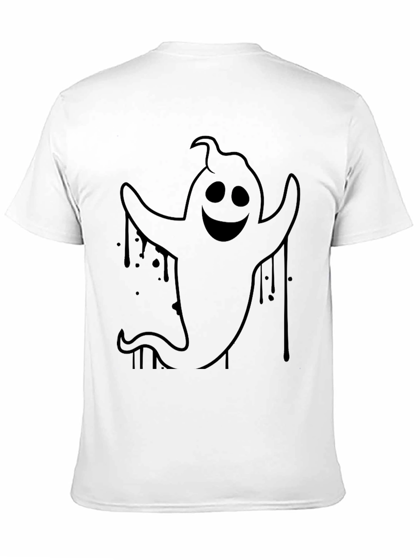 Spooky Ghost Graphic Tee - Halloween Style