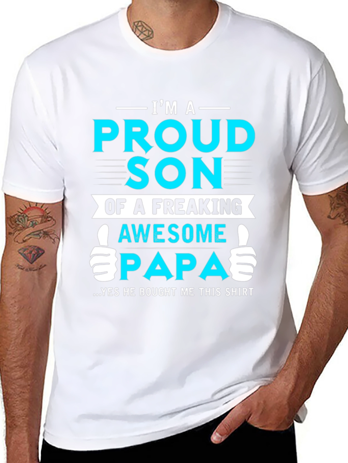 Proud Son of Awesome Papa Graphic T-Shirt